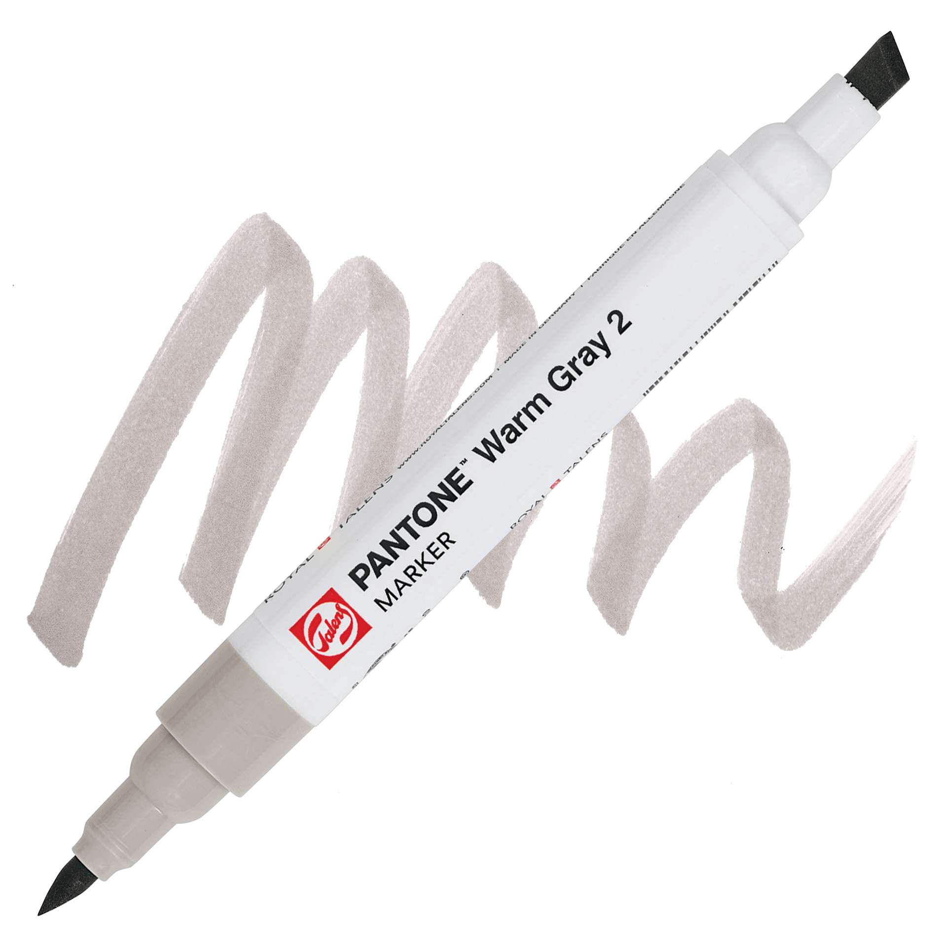 Pantone Dual Tip Marker - Warm Gray 2, swatch and marker