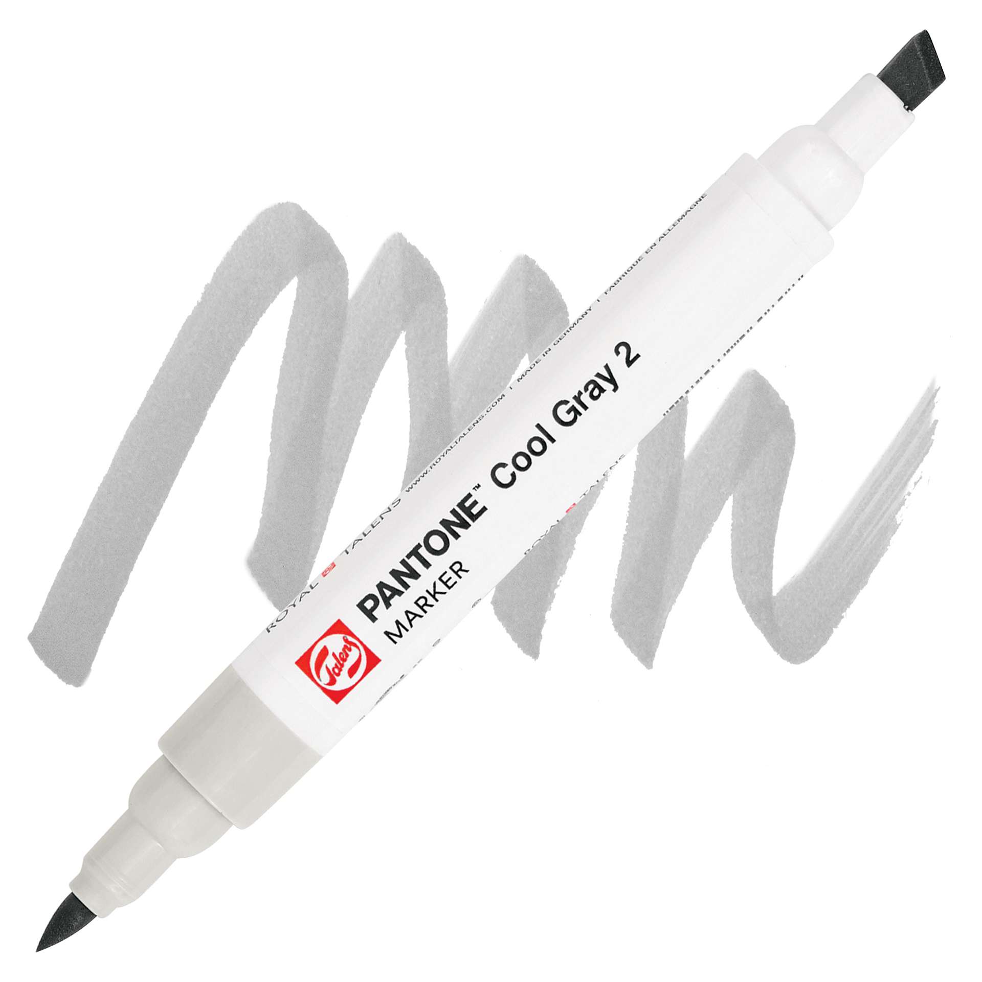 Pantone Dual Tip Marker - Cool Gray 2, swatch and marker