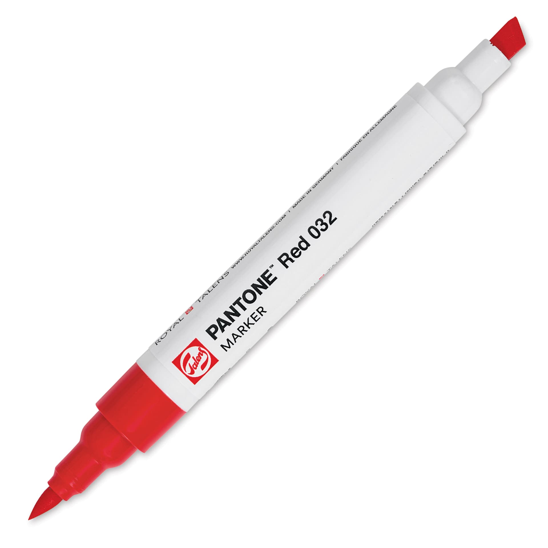 Pantone Dual Tip Marker - Red 032, caps off