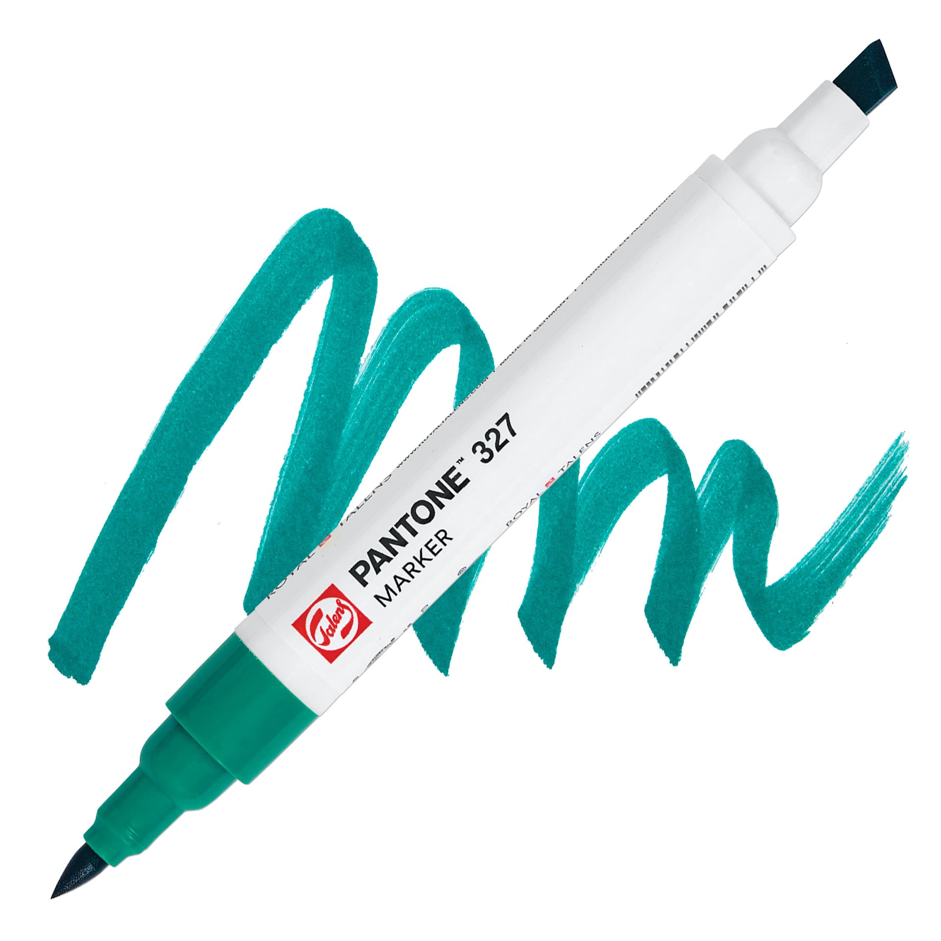 Pantone Dual Tip Marker - 327, swatch and marker