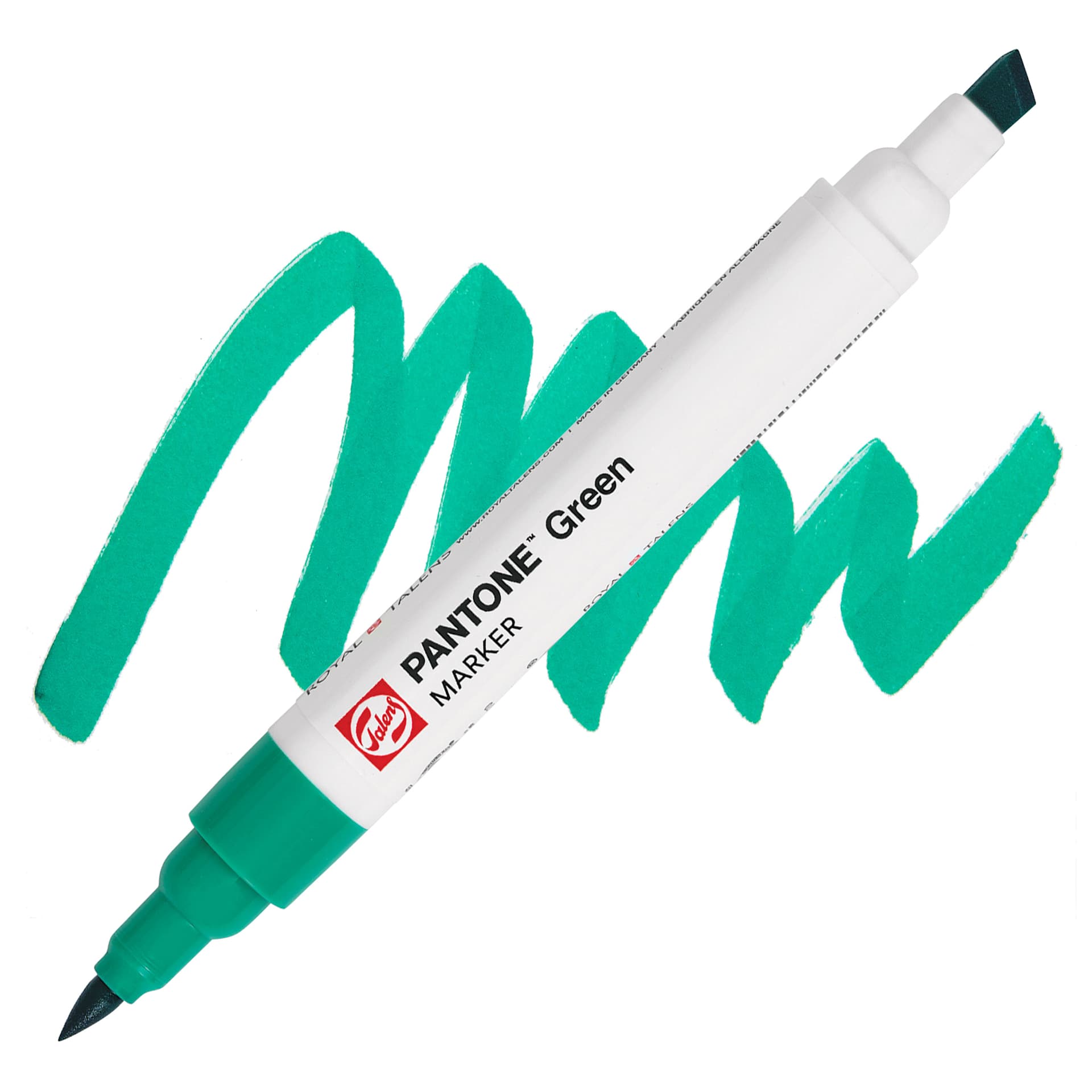 Pantone Dual Tip Marker - Green, swatch and marker