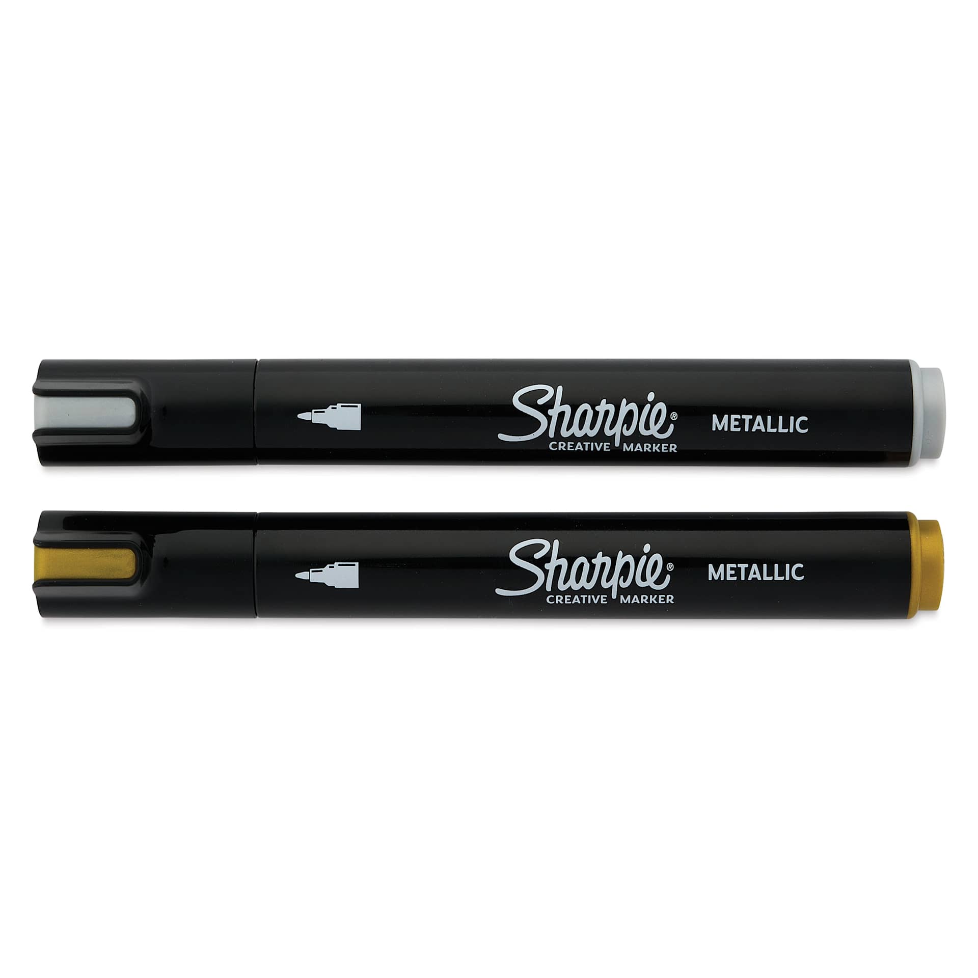 Sharpie Creative Acrylic Markers - Set of 2, Metallic Colors, Bullet Tip, caps on