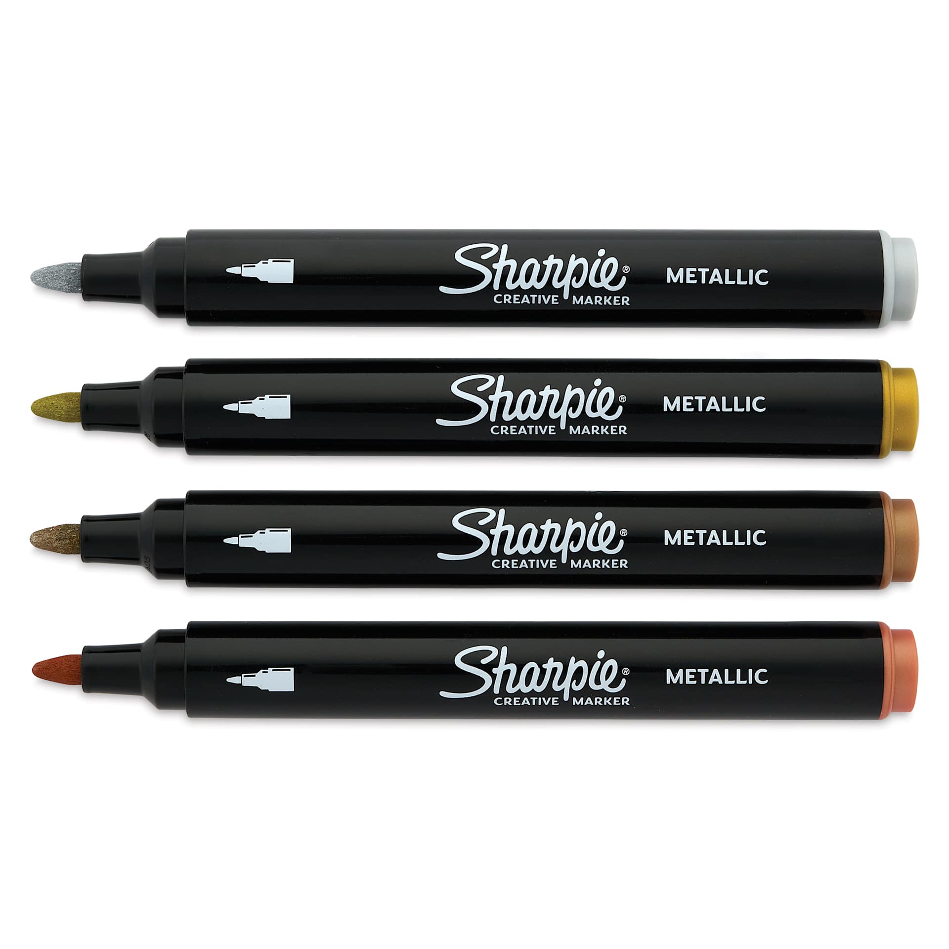 Sharpie Creative Acrylic Markers - Set of 4, Metallic Colors, Bullet Tip