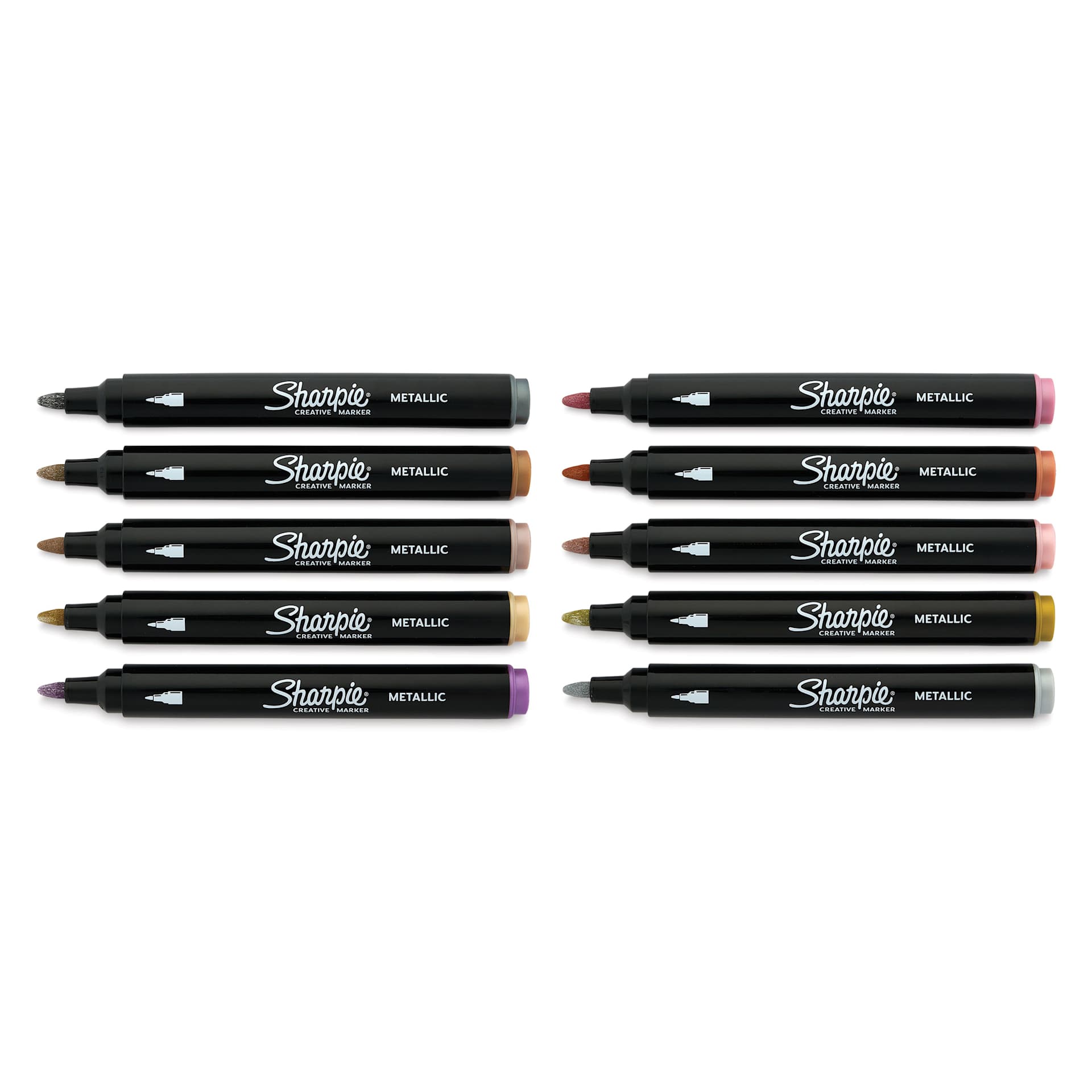 Sharpie Creative Acrylic Markers - Set of 10, Metallic Colors, Bullet Tip
