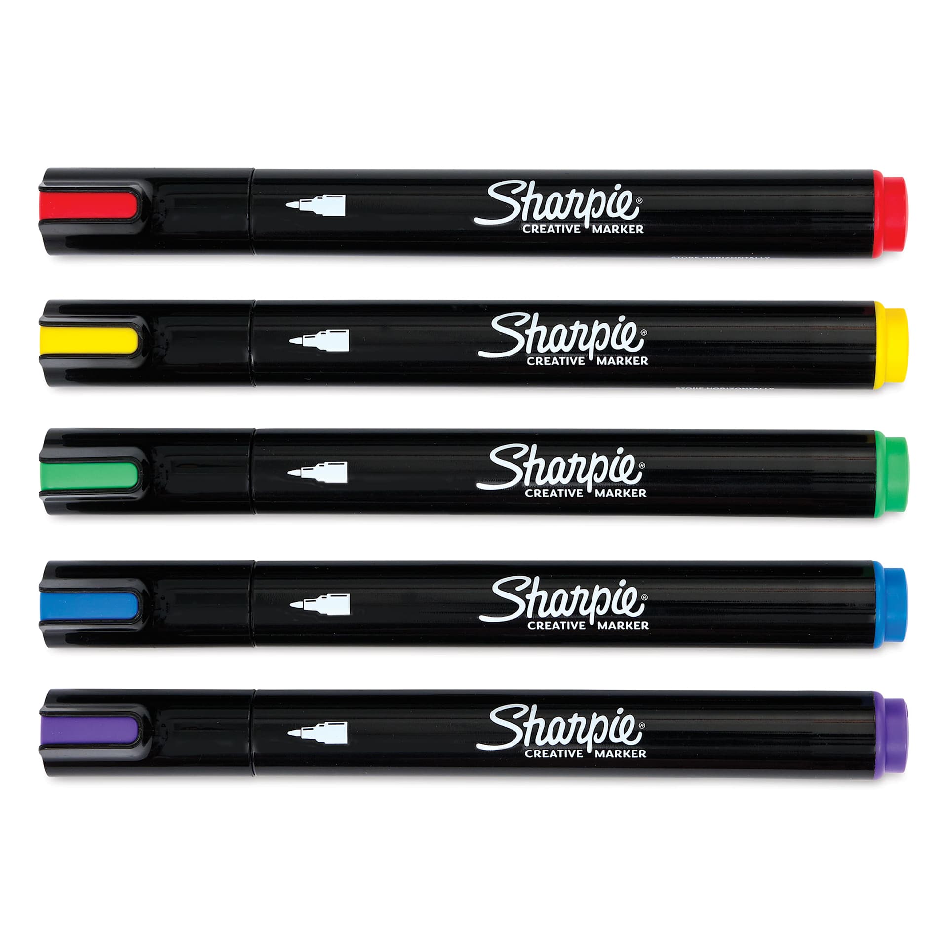 Sharpie Creative Acrylic Markers - Set of 5, Bullet Tip with caps on