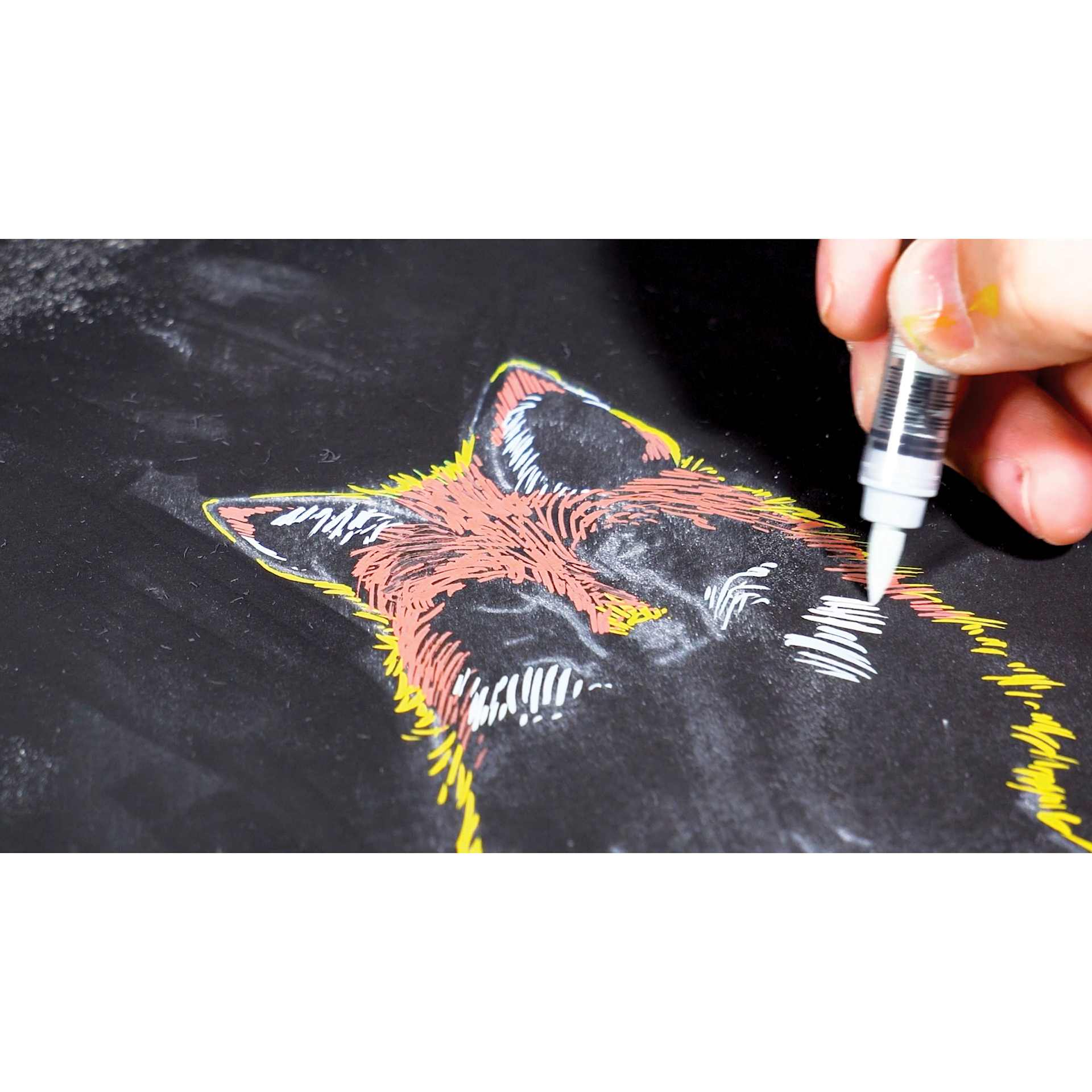 Sharpie Creative Acrylic Markers, fox drawing