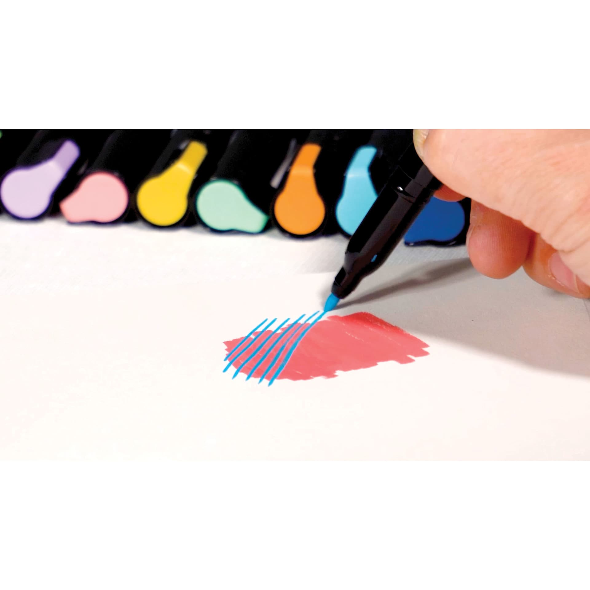 Sharpie Creative Acrylic Markers, close-up of layering