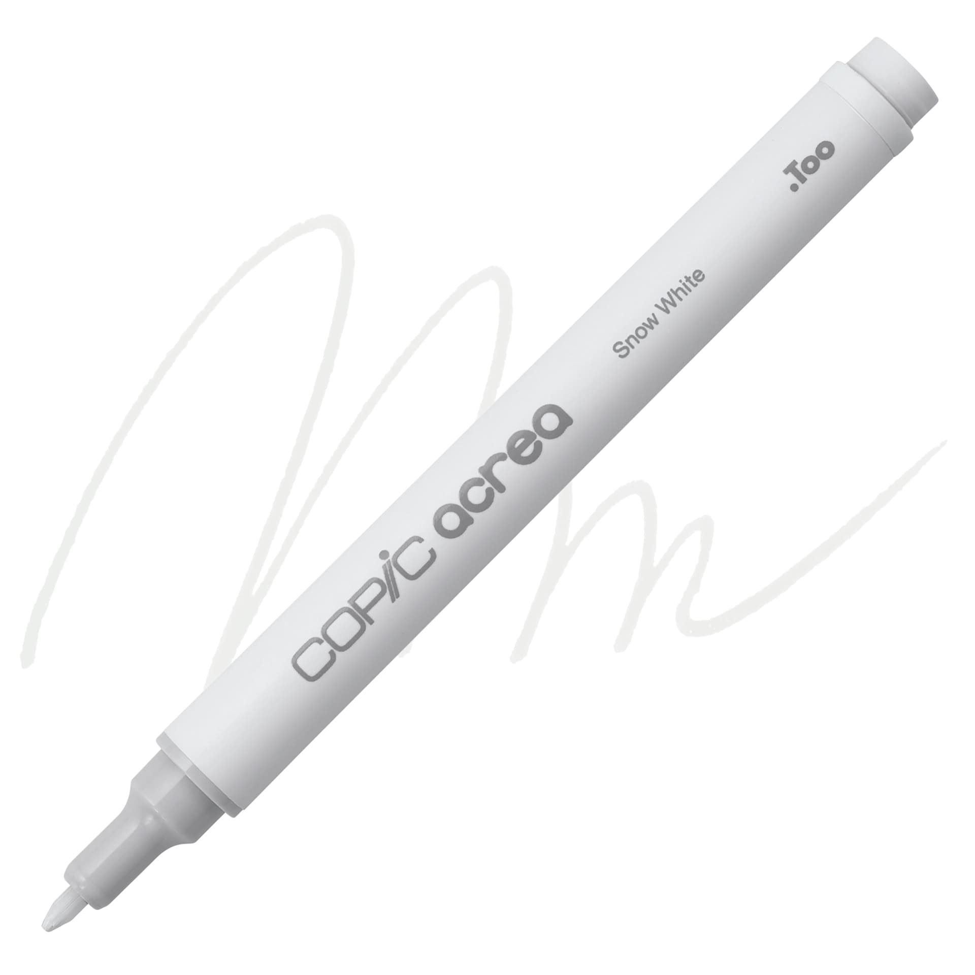 Copic Acrea Paint Marker - Snow White 001, marker and swatch
