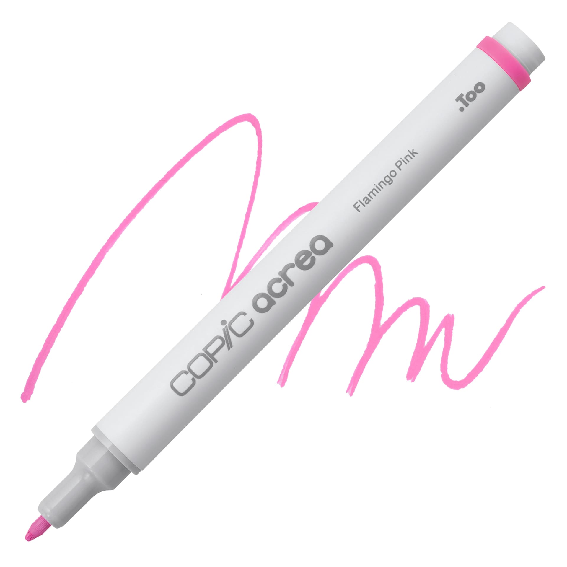 Copic Acrea Paint Marker - Flamingo Pink 007, marker and swatch