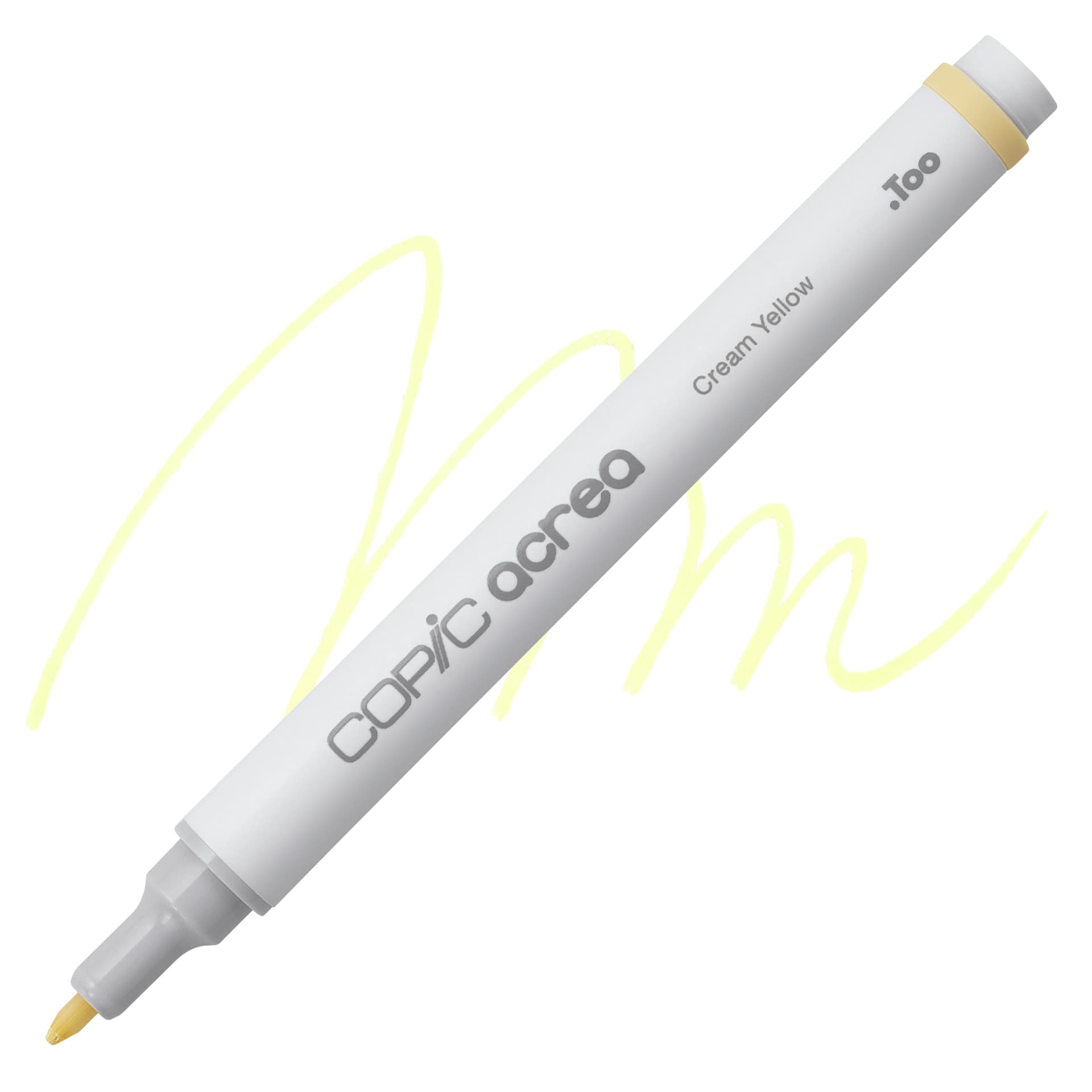 Copic Acrea Paint Marker - Cream Yellow 016, marker and swatch