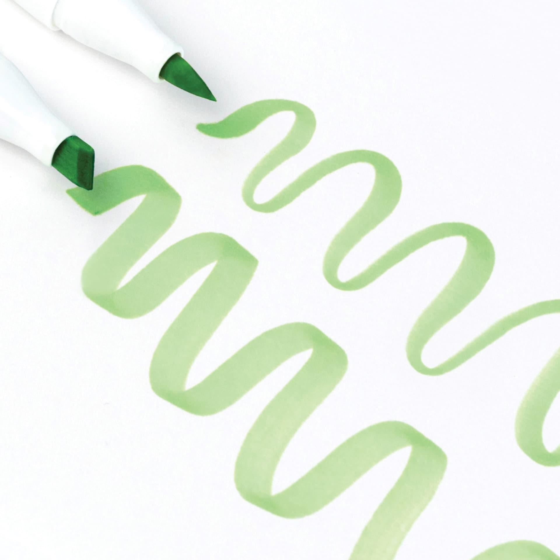 Ohuhu Honolulu Dual Tip Marker Set - Set of 6, Basic Colors, brush and chisel tip