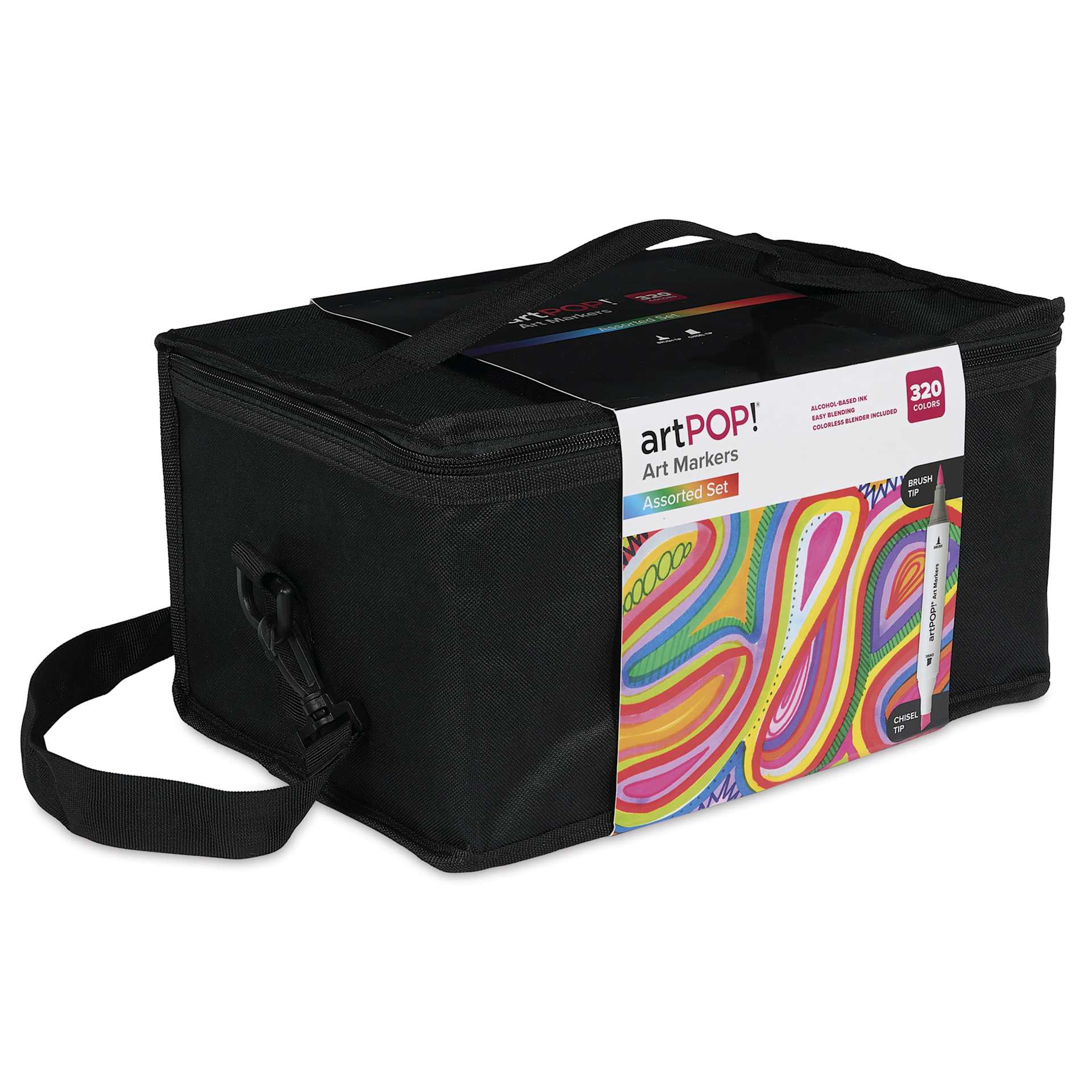 artPOP! Chisel and Brush Dual Tip Alcohol Art Marker Set - Set of 321, Assorted, packaging