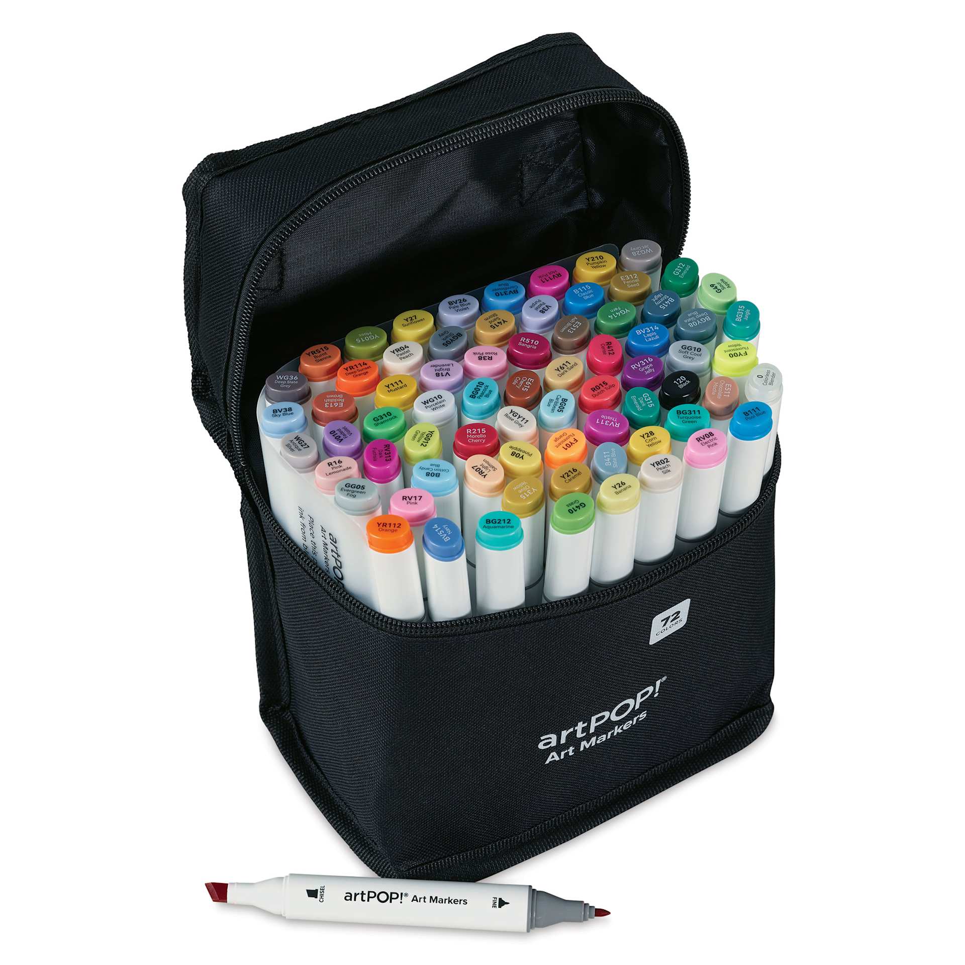 artPOP! Chisel and Fine Dual Tip Alcohol Art Marker Set - Set of 73, Assorted, open packaging