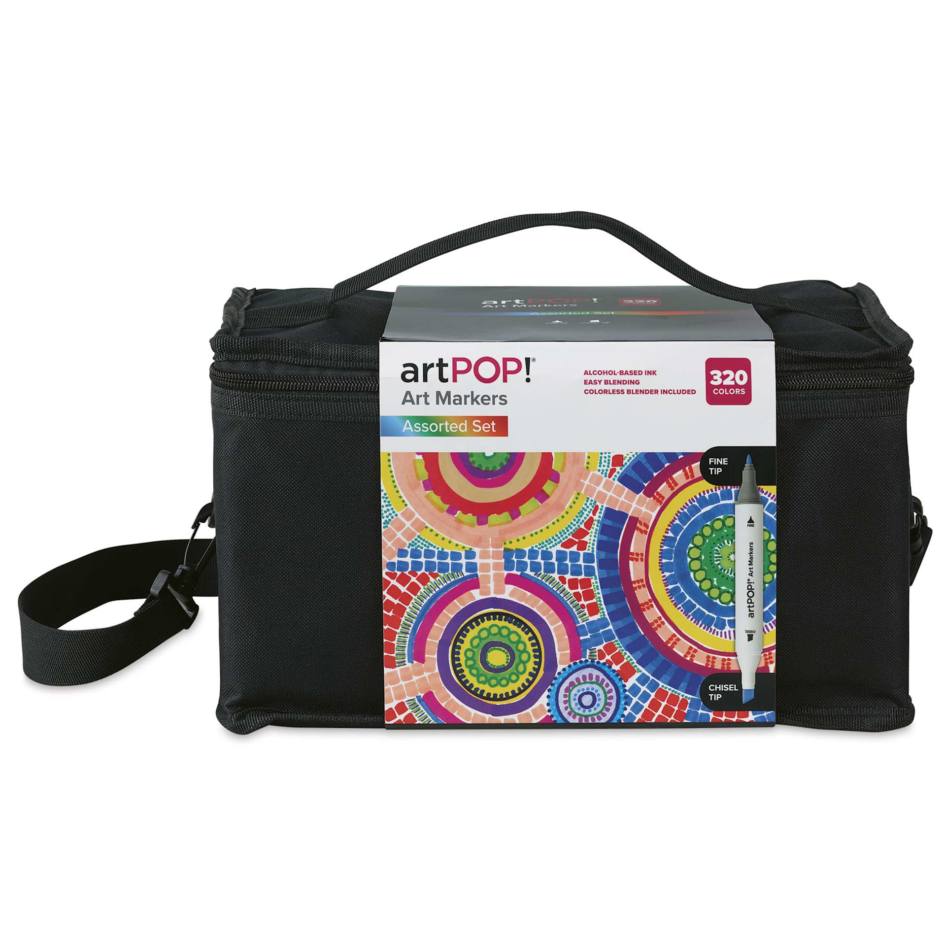 artPOP! Chisel and Fine Dual Tip Alcohol Art Marker Set - Set of 321, Assorted, front of packaging