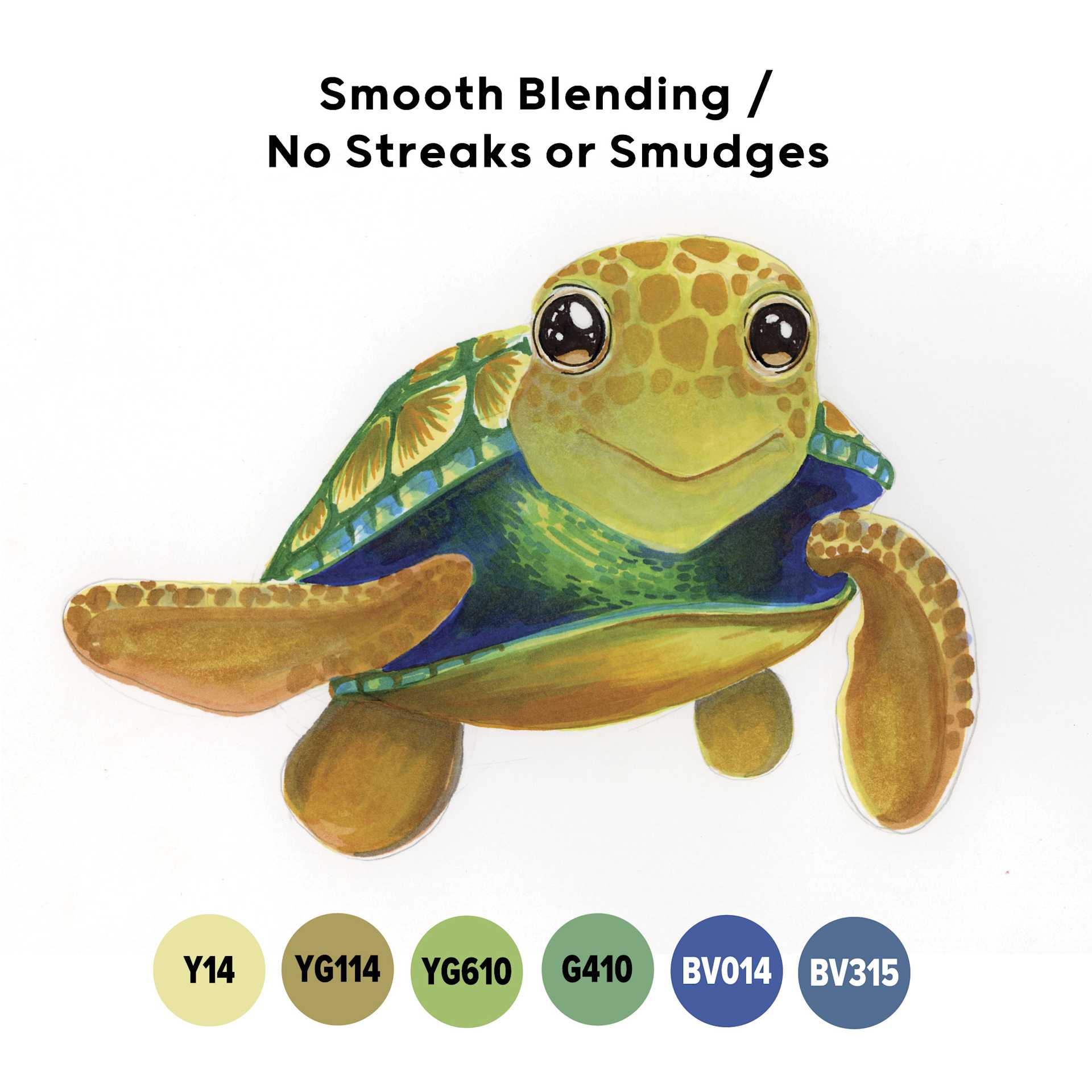 Smooth Blending / No Streaks or Smudges