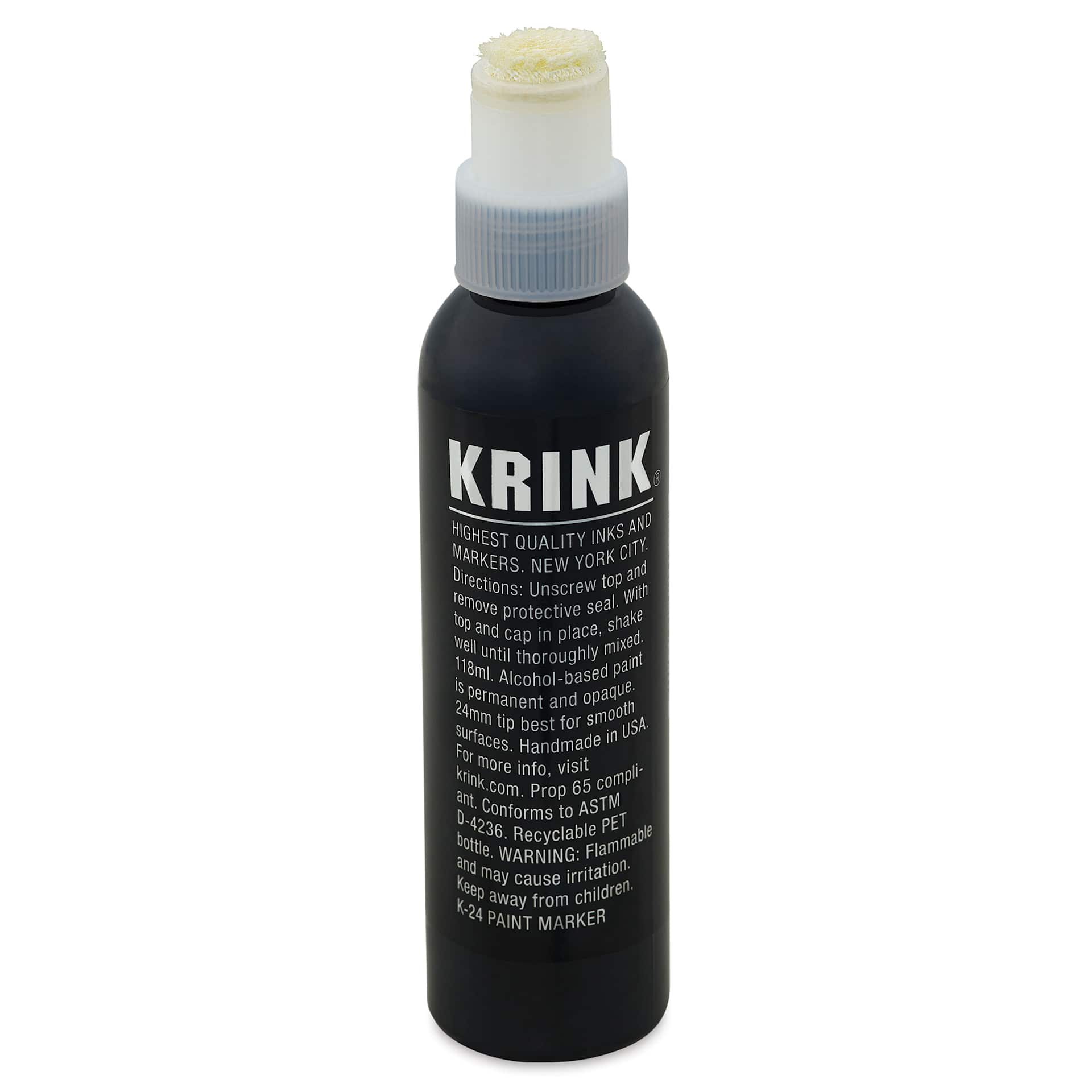 Krink K-24 Paint Marker - Black, cap off