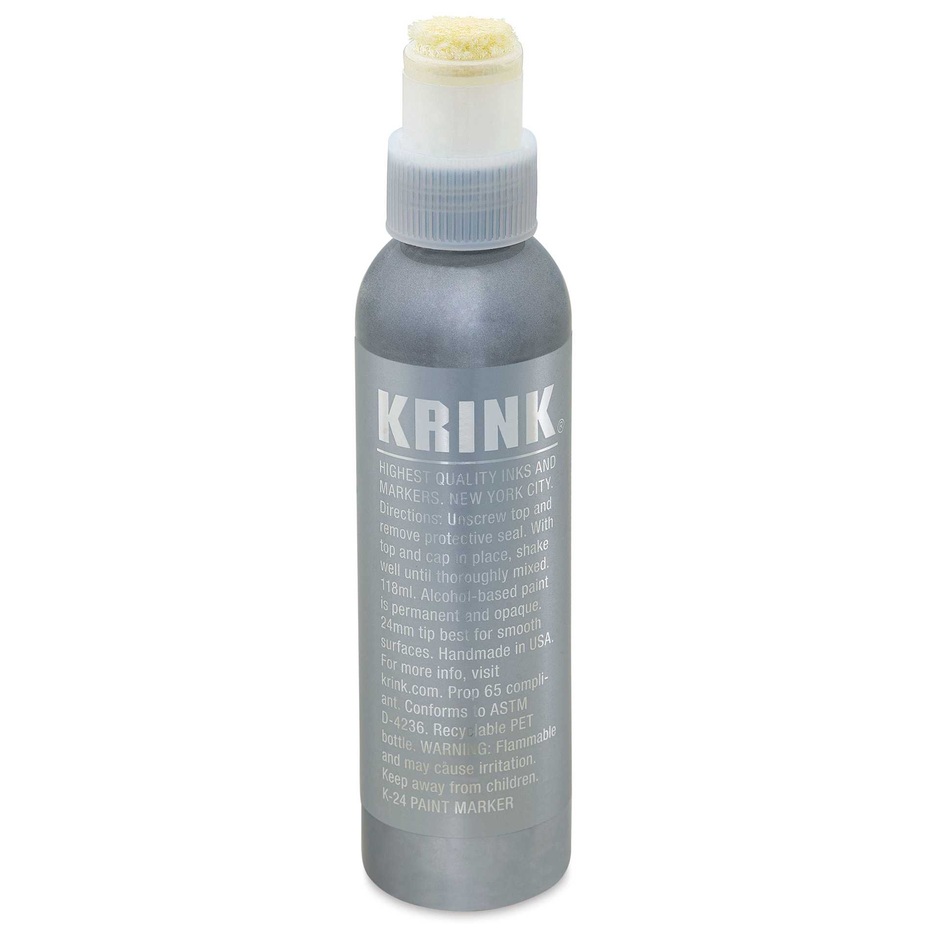 Krink K-24 Paint Marker - Silver, cap off