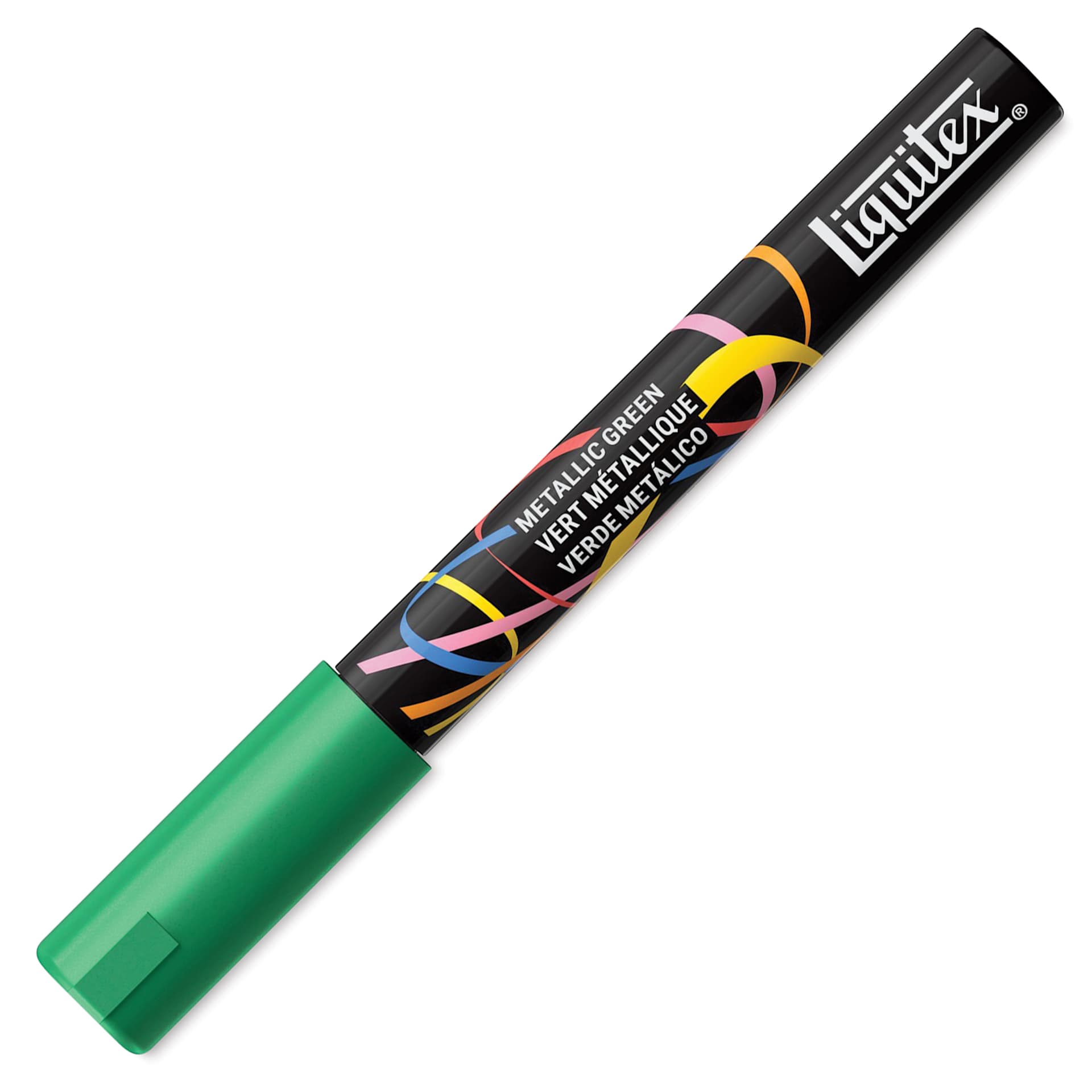 Liquitex Marker - Metallic Green, Bullet Tip, 2 mm, capped