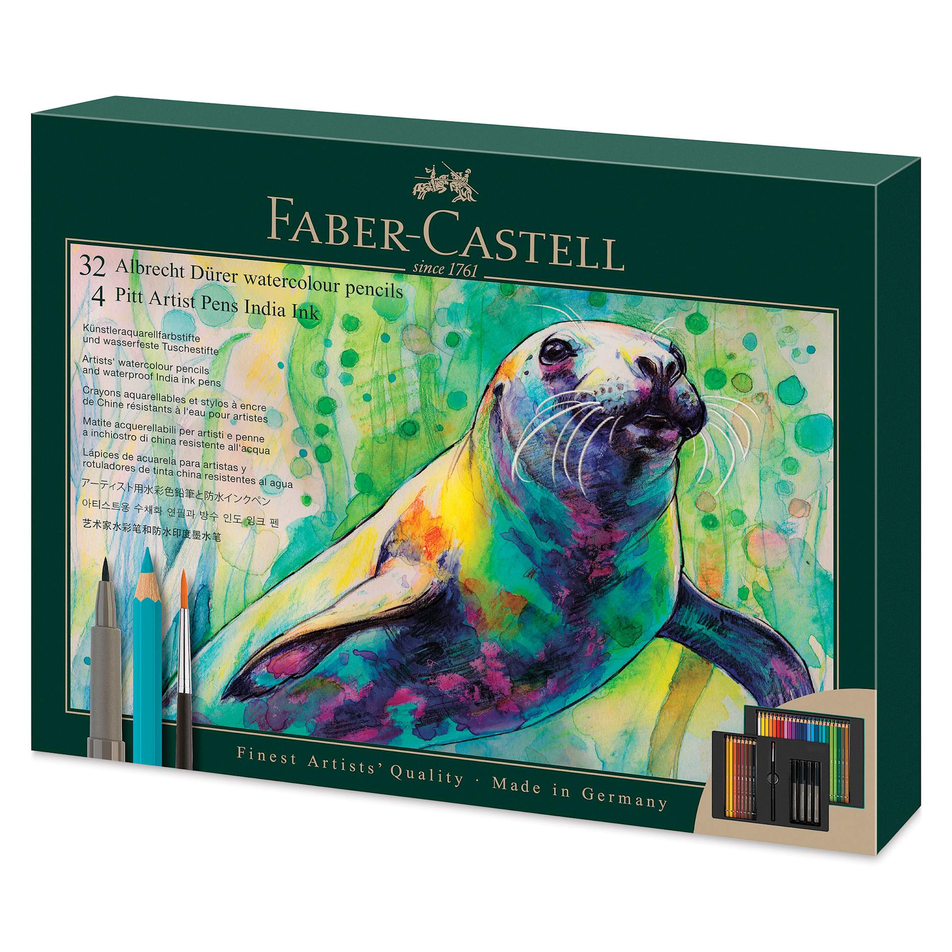 Faber-Castell Albrecht Dürer & Pitt Artist Gift Set - Set of 37, front of packaging
