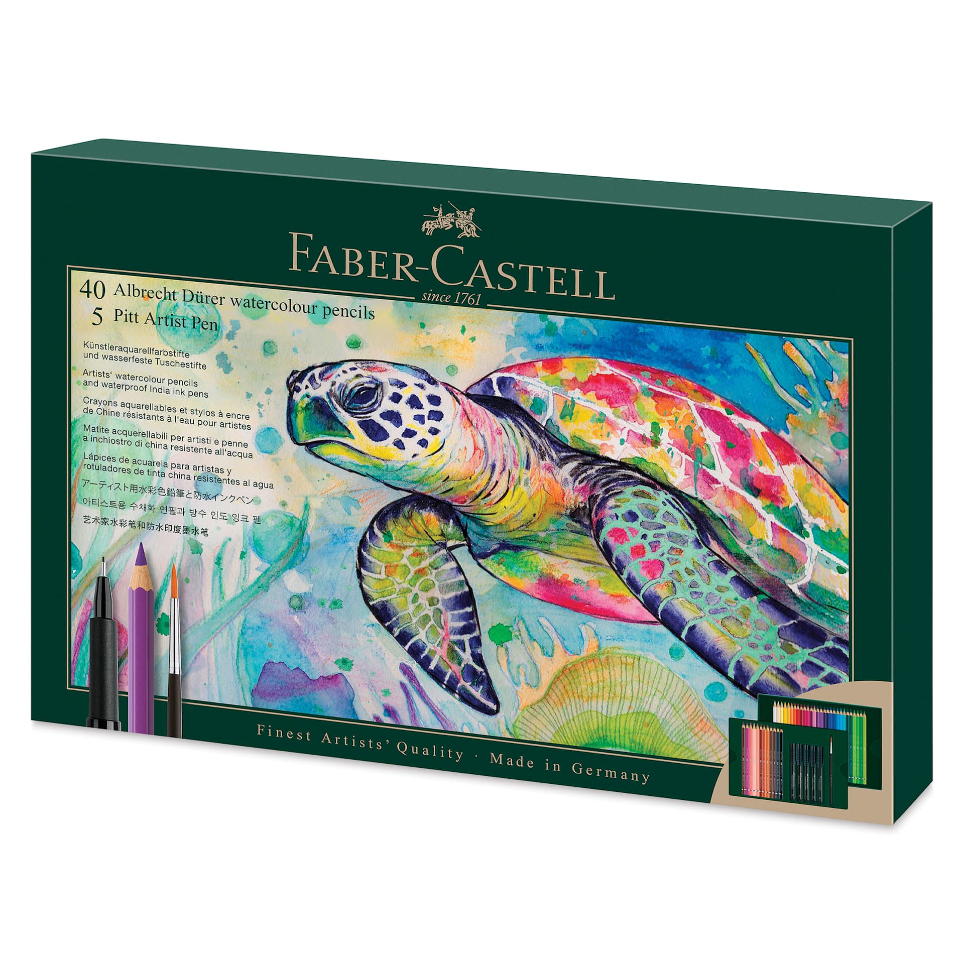Faber-Castell Albrecht Dürer & Pitt Artist Gift Set - Set of 46, front of packaging