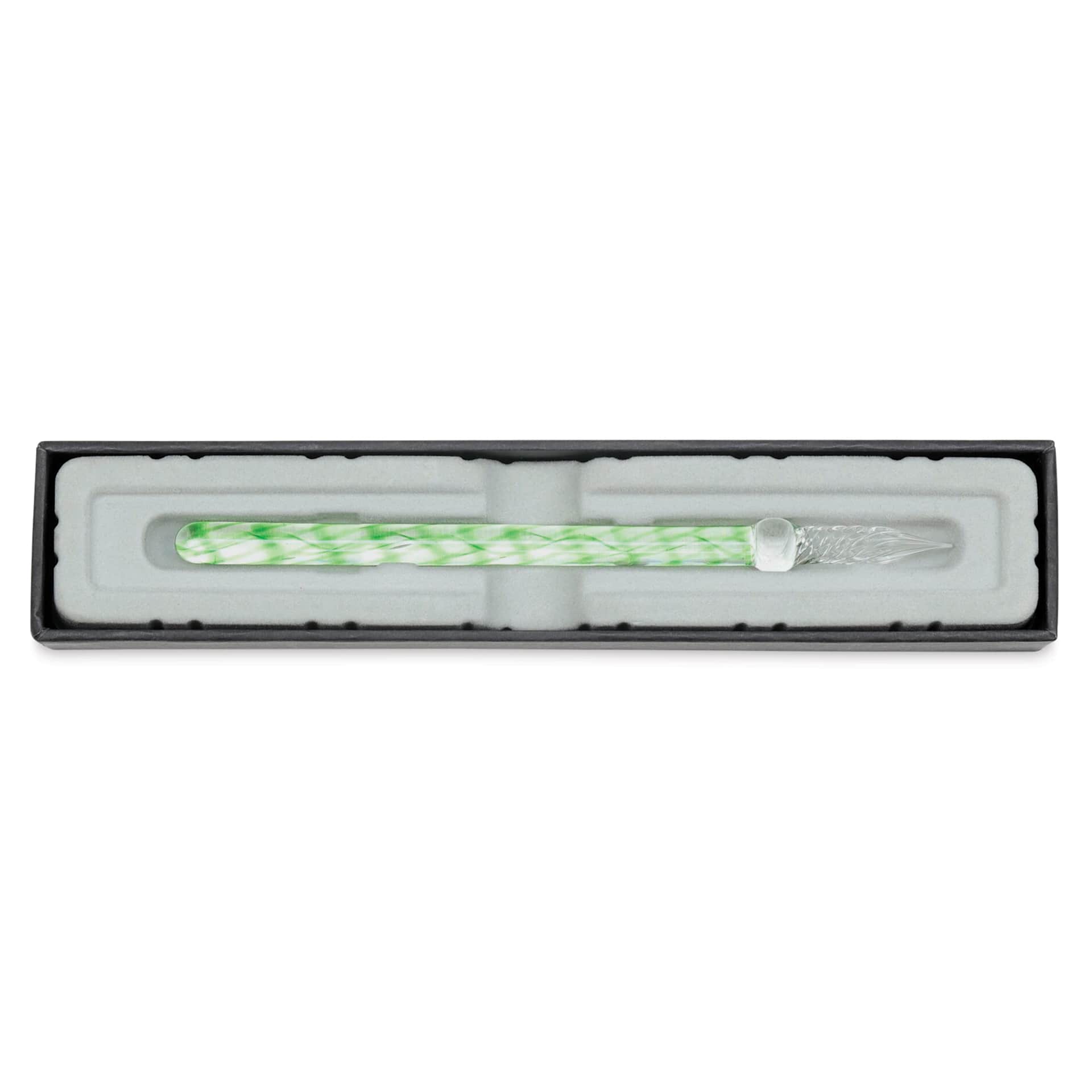 Herbin Straight Glass Dip Pen - Meadow Green, in packaging
