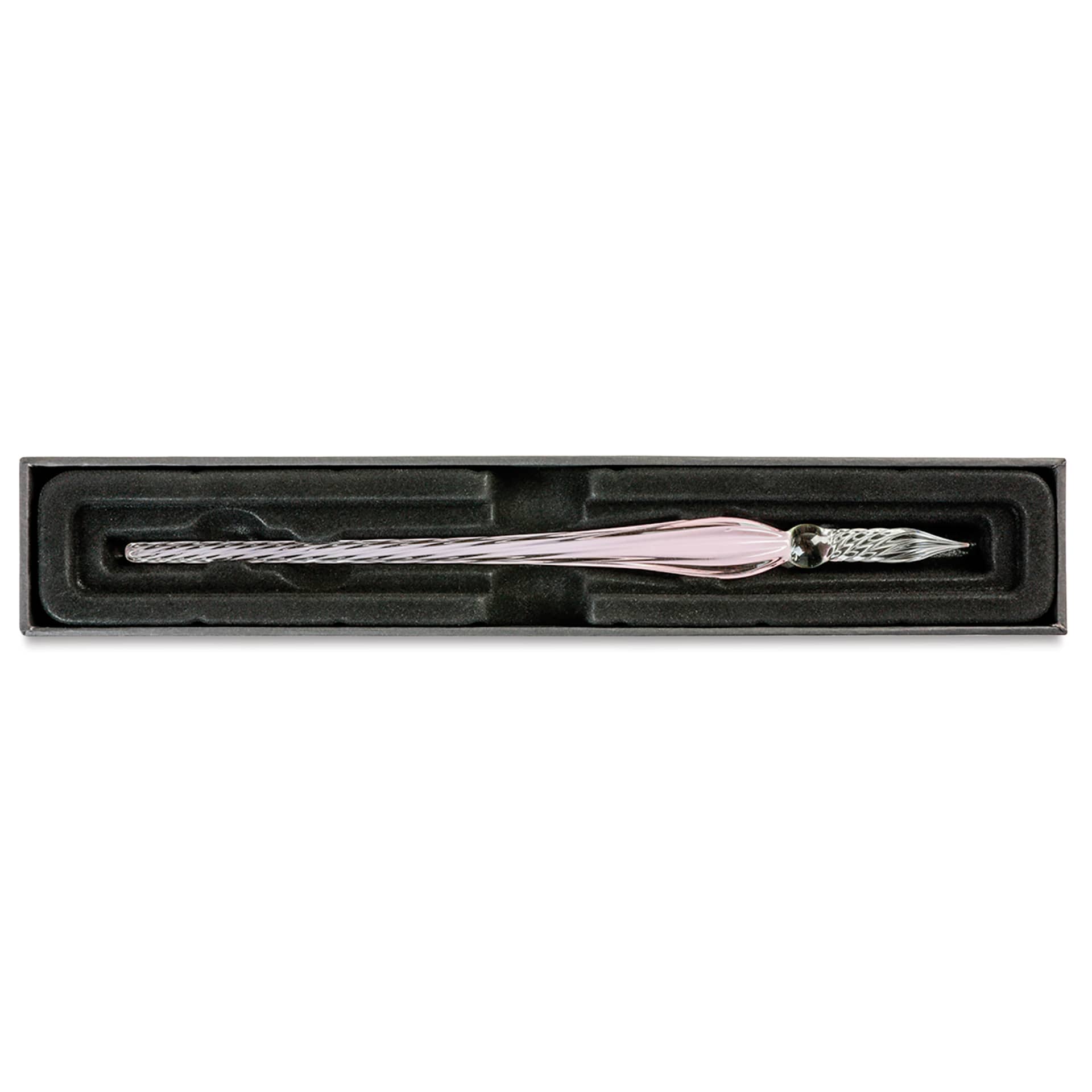 Herbin Twisted Glass Dip Pen - Pale Pink, in packaging