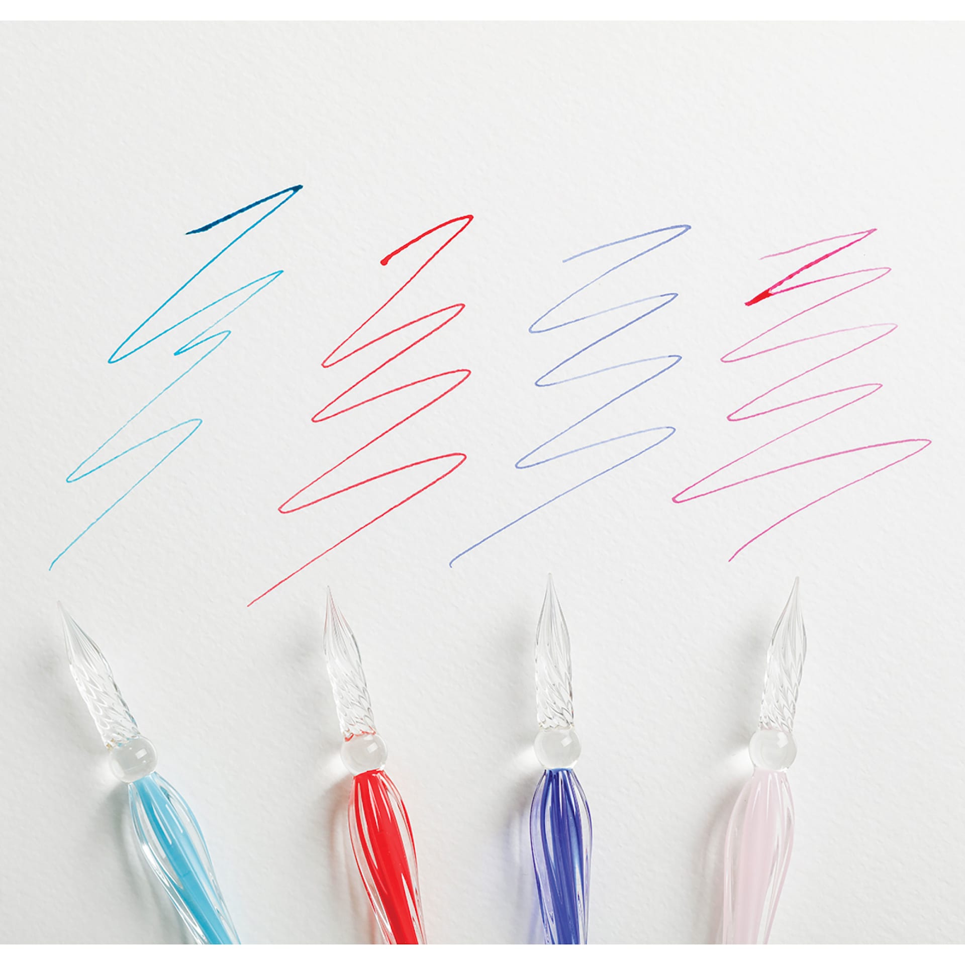 Herbin Twisted Glass Dip Pens - showing line work