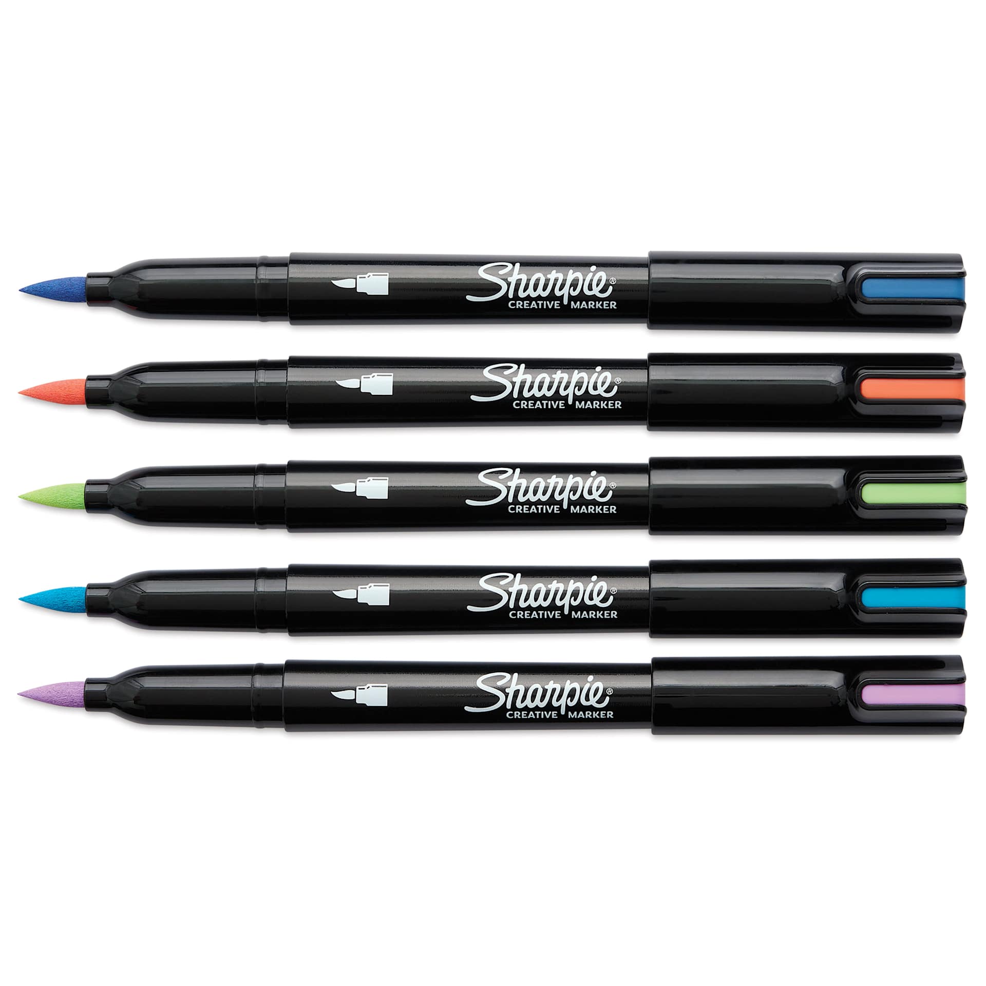 Sharpie Creative Acrylic Markers - Set of 5, Earth Tones, Brush Tip 