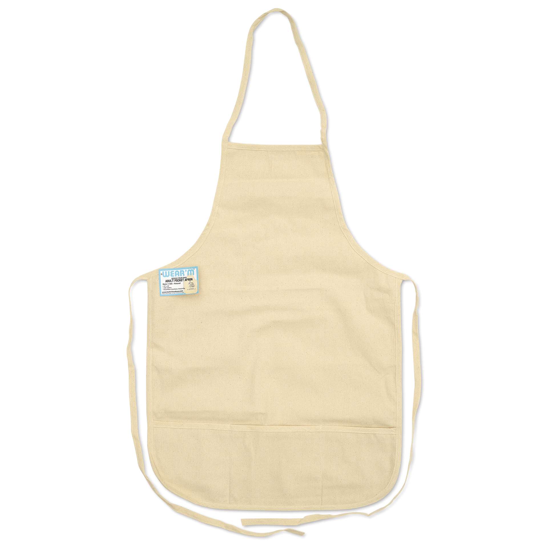 Wear’m Design Your Own Canvas Apron with Pockets  - 19" x 28"