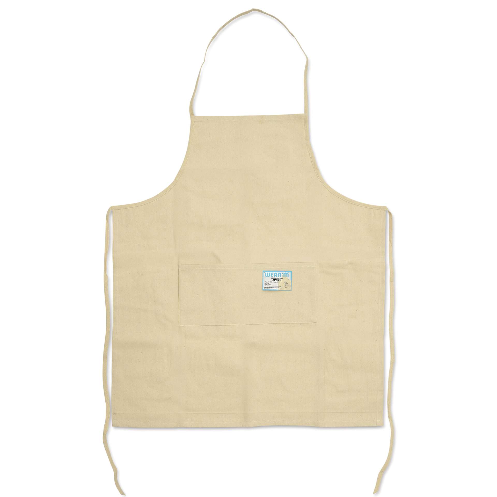 Wear’m Design Your Own Canvas Apron with Pockets - 29" x 32", front