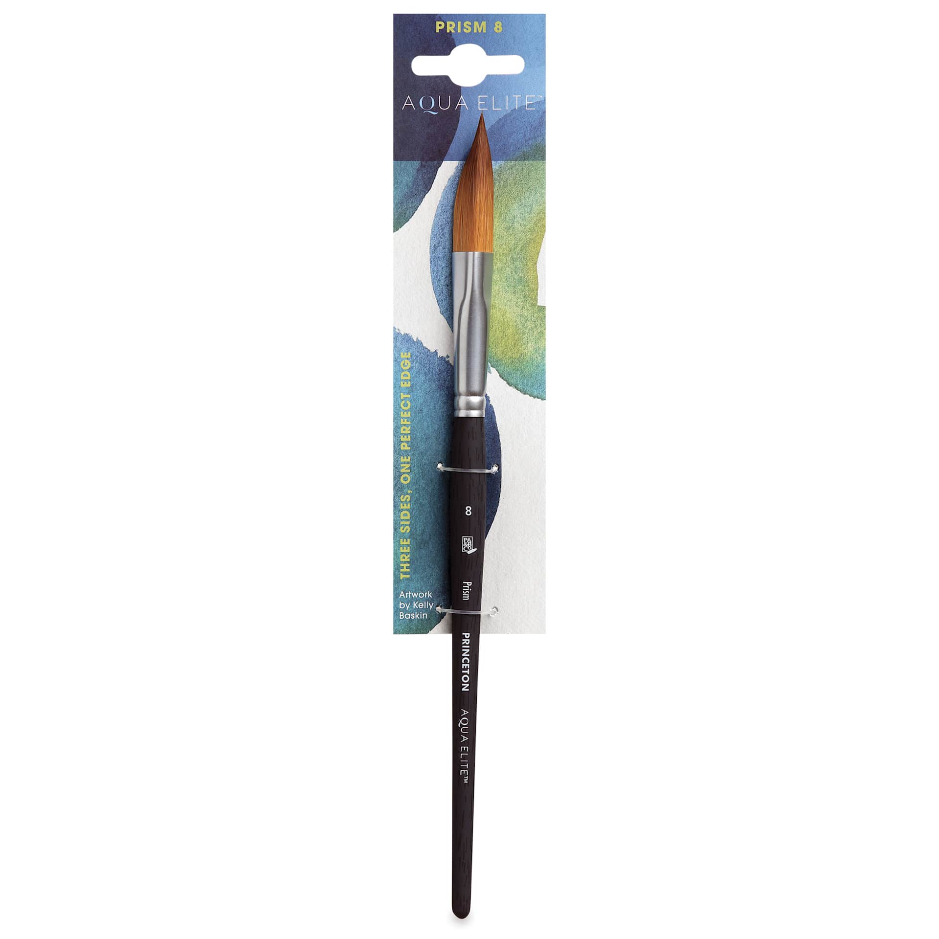 Princeton Aqua Elite Series 4850 Synthetic Brush - Prism, Size 8, Short Handle, packaging