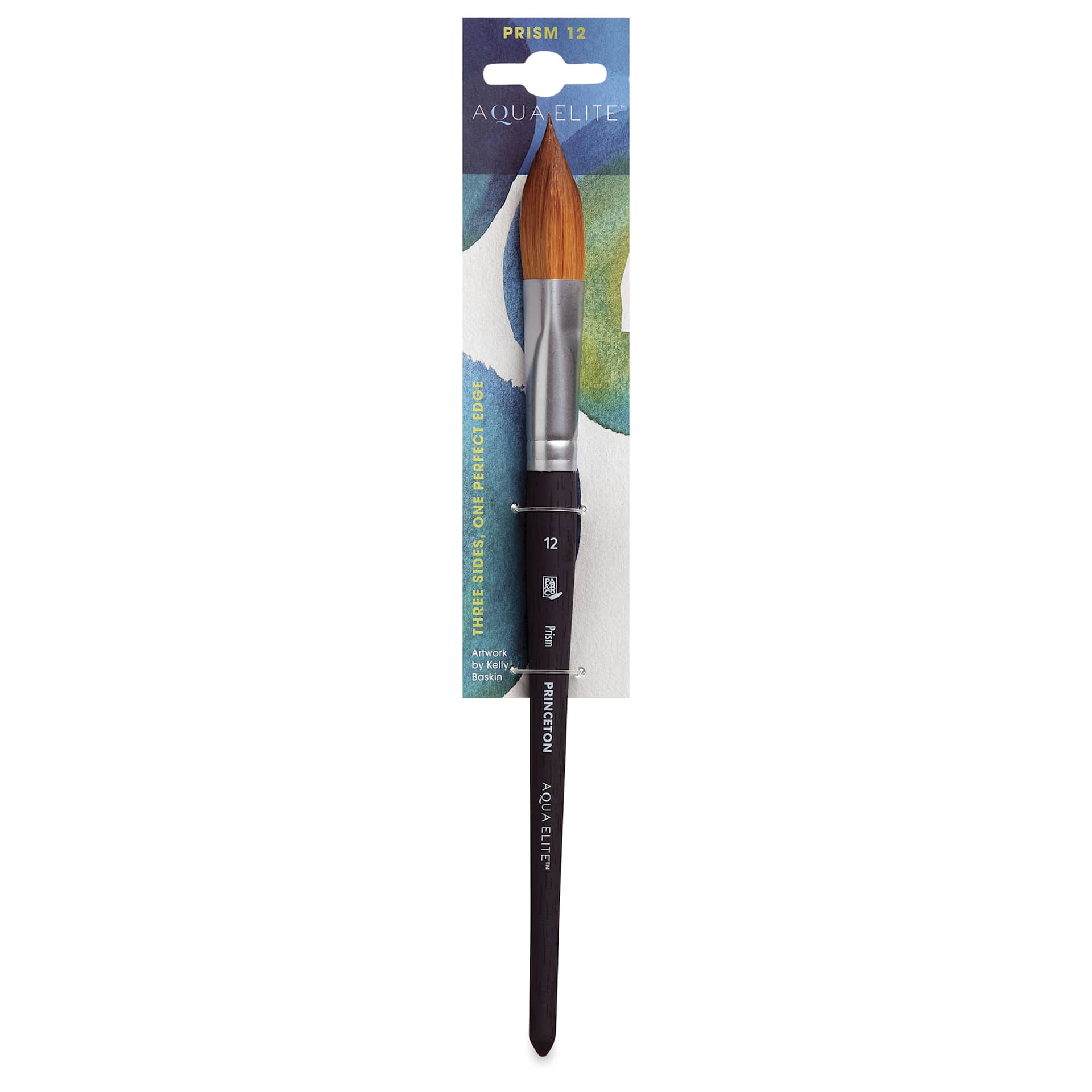 Princeton Aqua Elite Series 4850 Synthetic Brush - Prism, Size 12, Short Handle, packaging