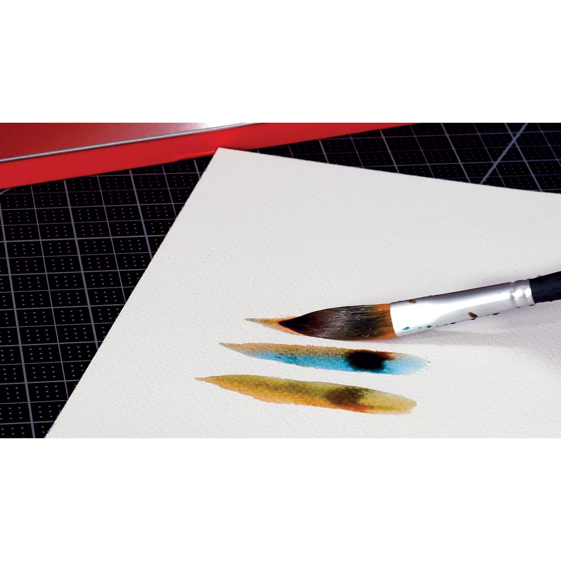 Princeton Aqua Elite Series 4850 Synthetic Brush, swatches on paper
