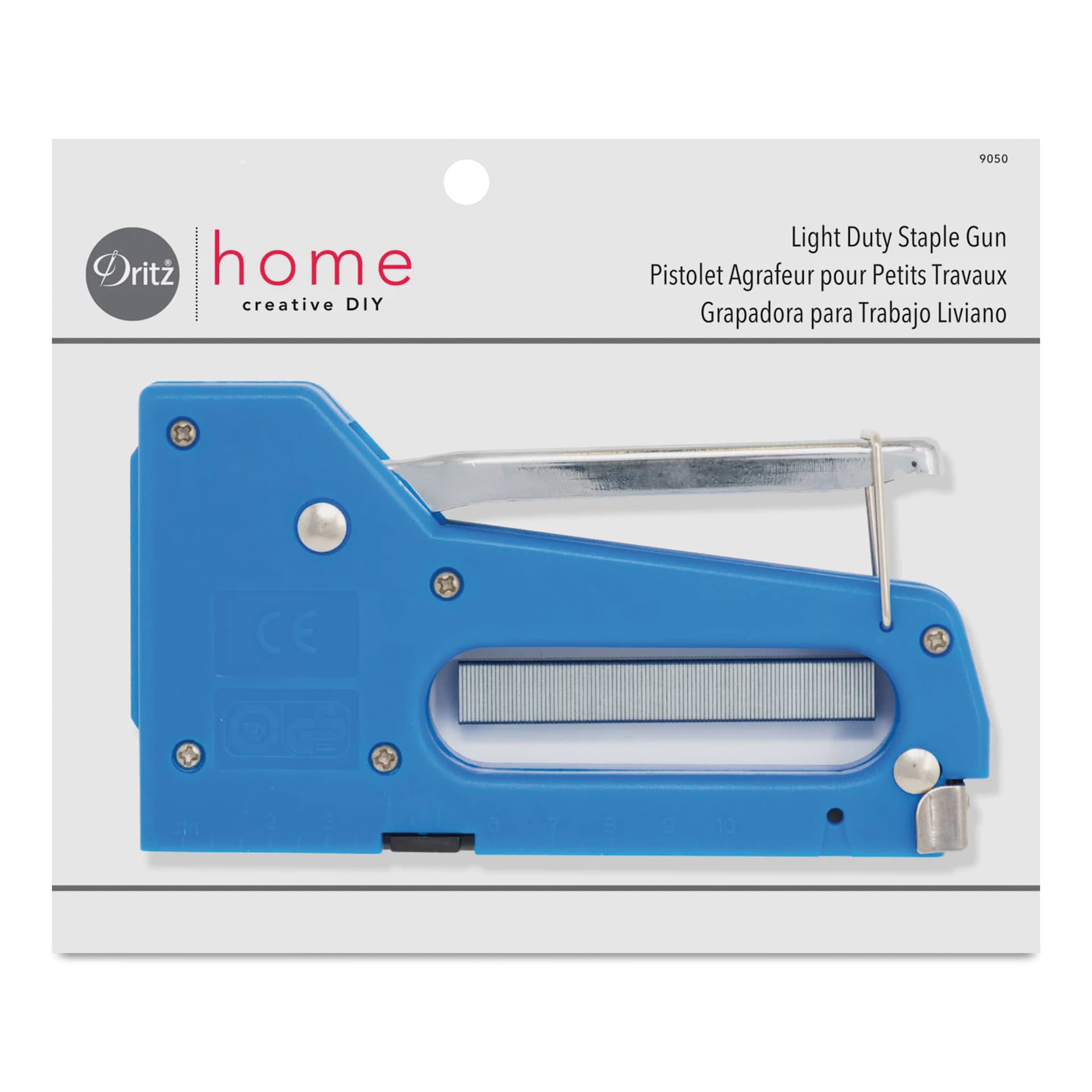 Dritz Light Duty Staple Gun - Blue front of packaging