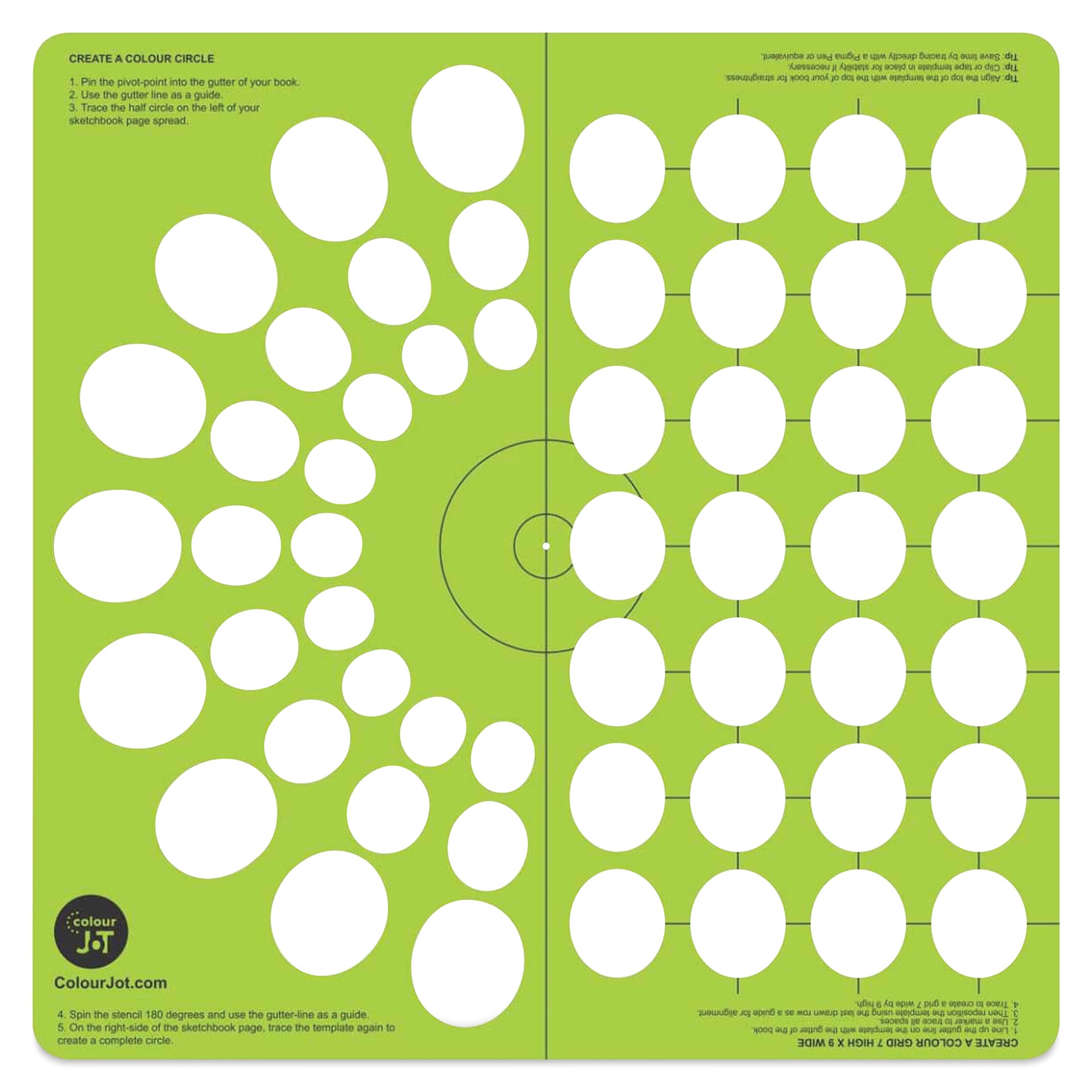 Pacific Arc ColourJot Mixing Template - Ovals