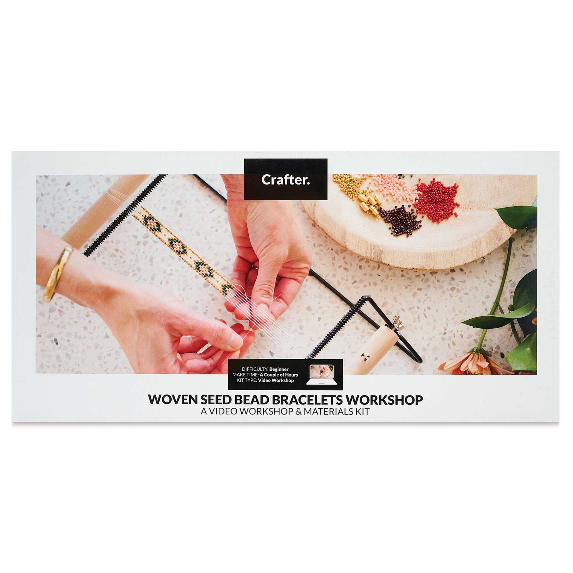 Crafter Woven Seed Bead Workshop Kit front of packaging