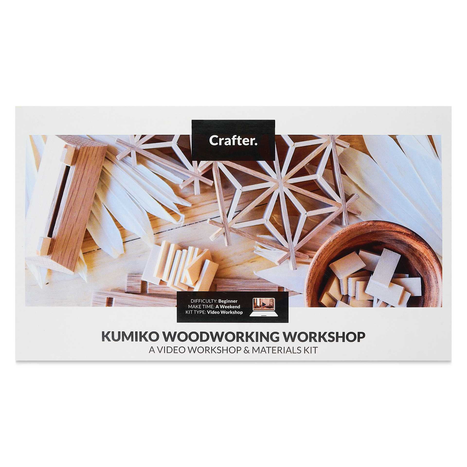 Crafter Kumiko Woodworking Workshop Kit front of packaging