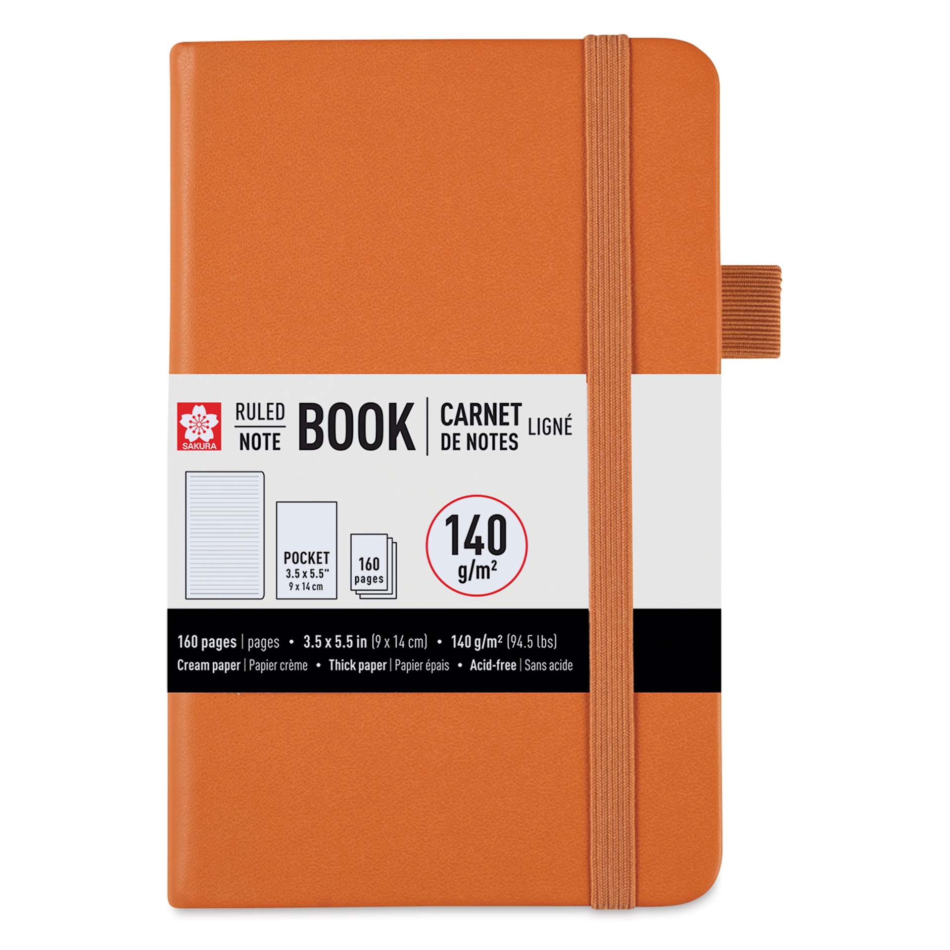 Sakura Notebook - Amber, 3.5" x 5.5", Ruled
