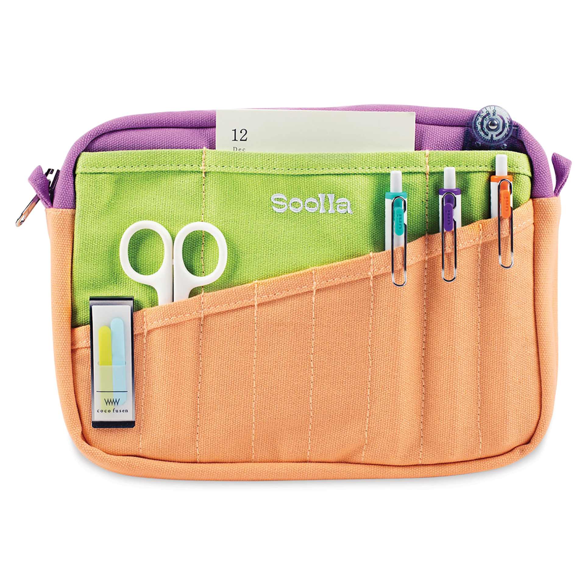 Soolla Studio Pouch - Sarah Anderson, front with supplies (not included)