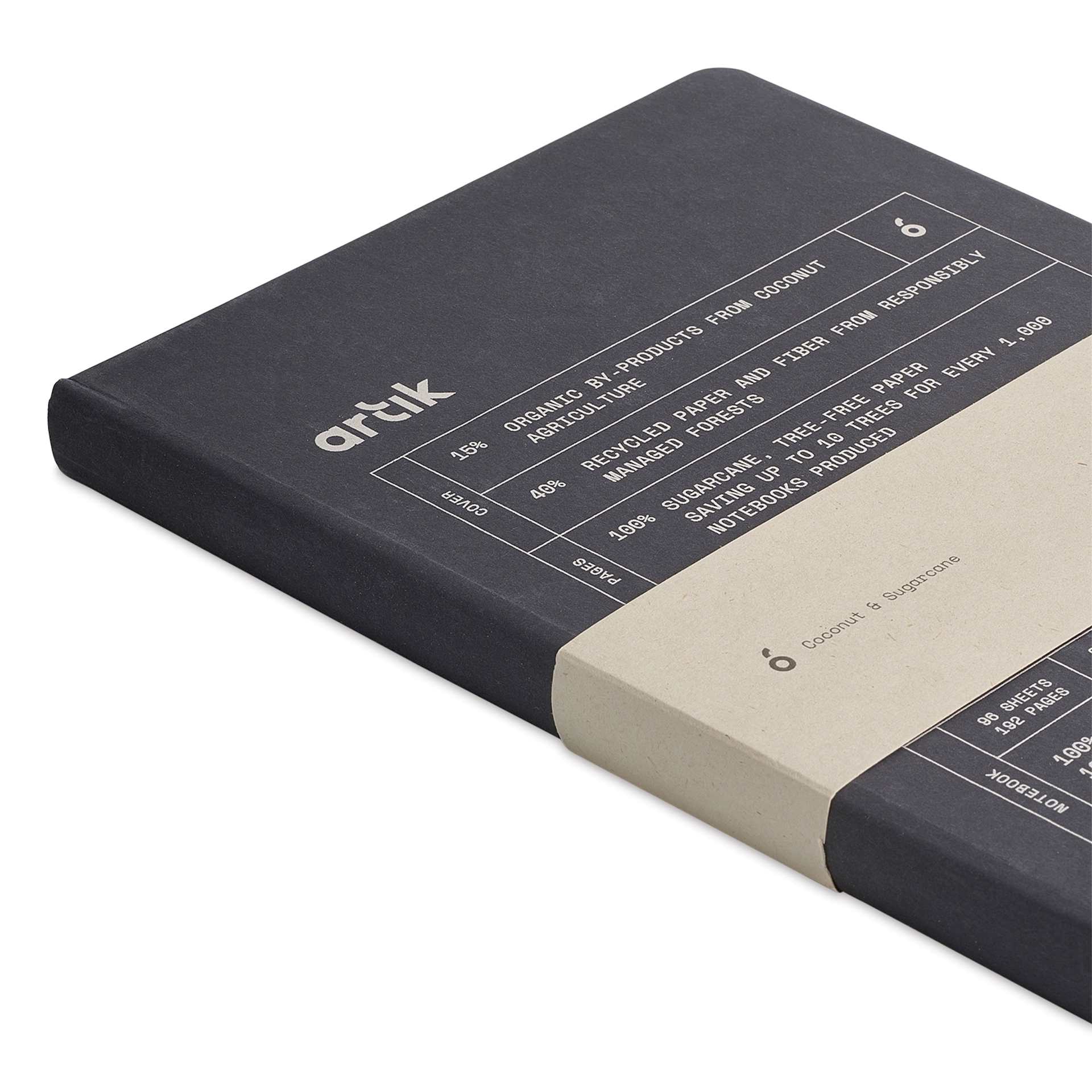 Artik Hardcover Notebook - Coconut, 5-3/4" x 8-1/4", Ruled