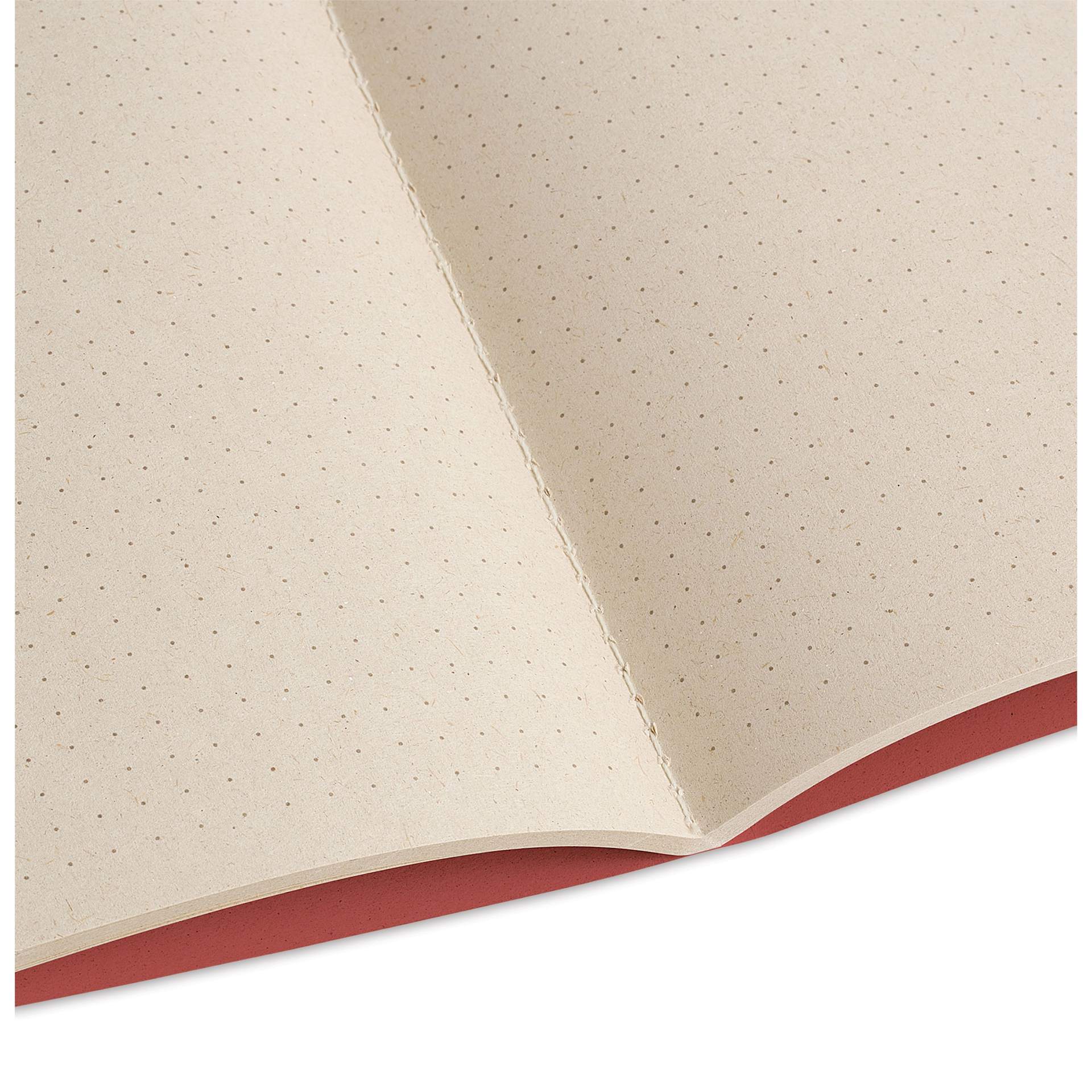 Artik Singer Sewn Notebook - Cherry, 3-1/2" x 5-1/2", Dot Grid, Pkg of 3, open
