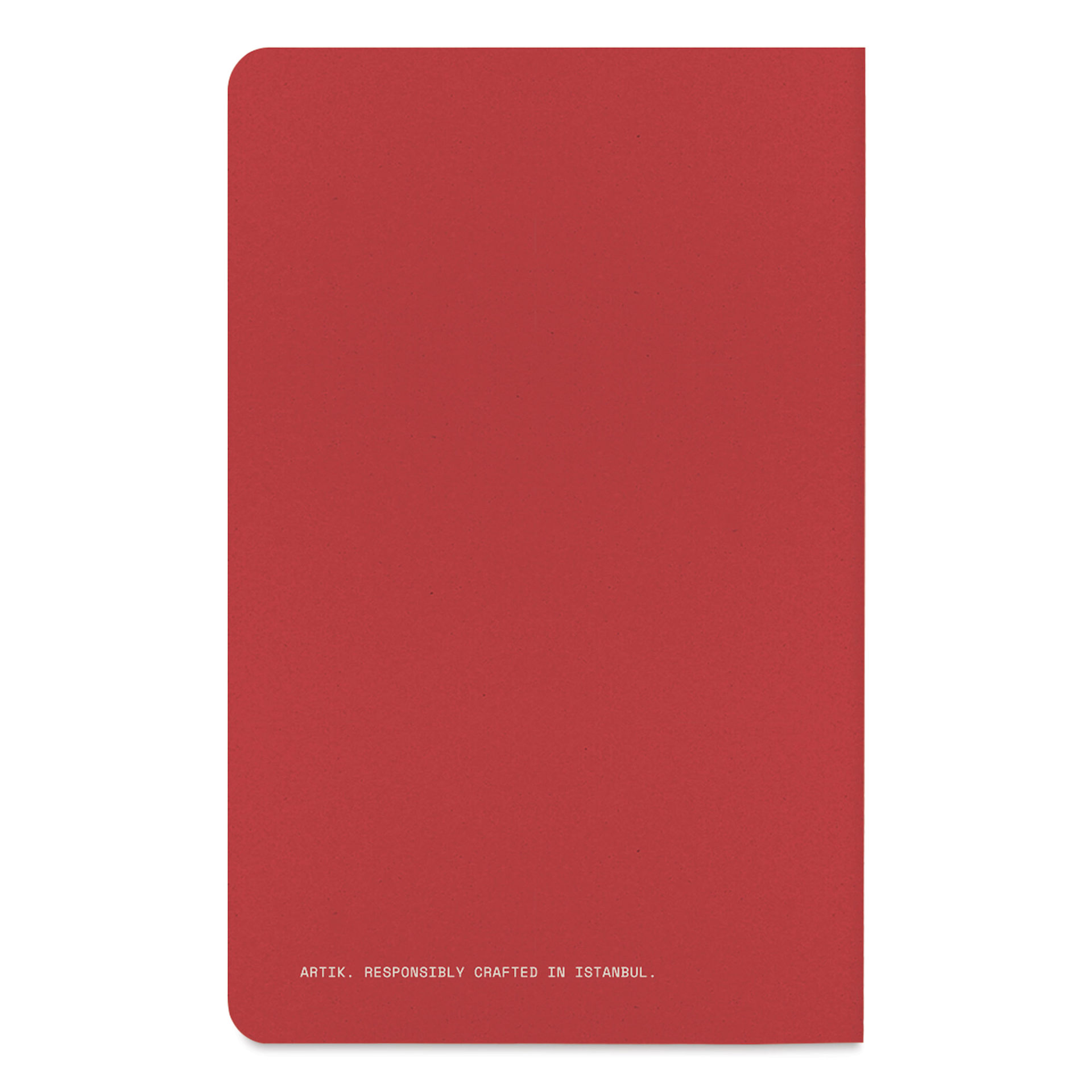 Artik Singer Sewn Notebook - Cherry, 3-1/2" x 5-1/2", Dot Grid, Pkg of 3, back cover