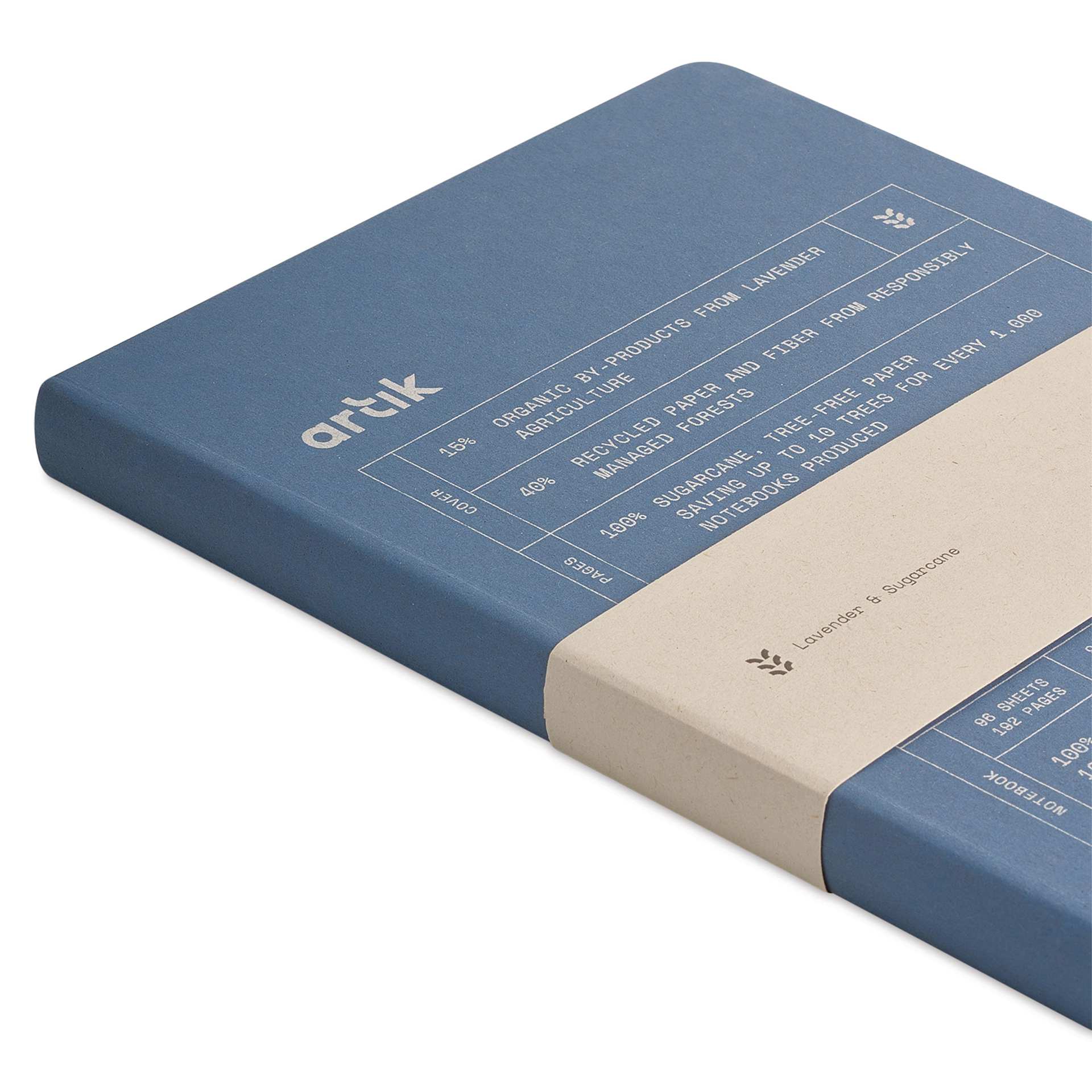 Artik Hardcover Notebook - Lavender, 5-3/4" x 8-1/4", Blank