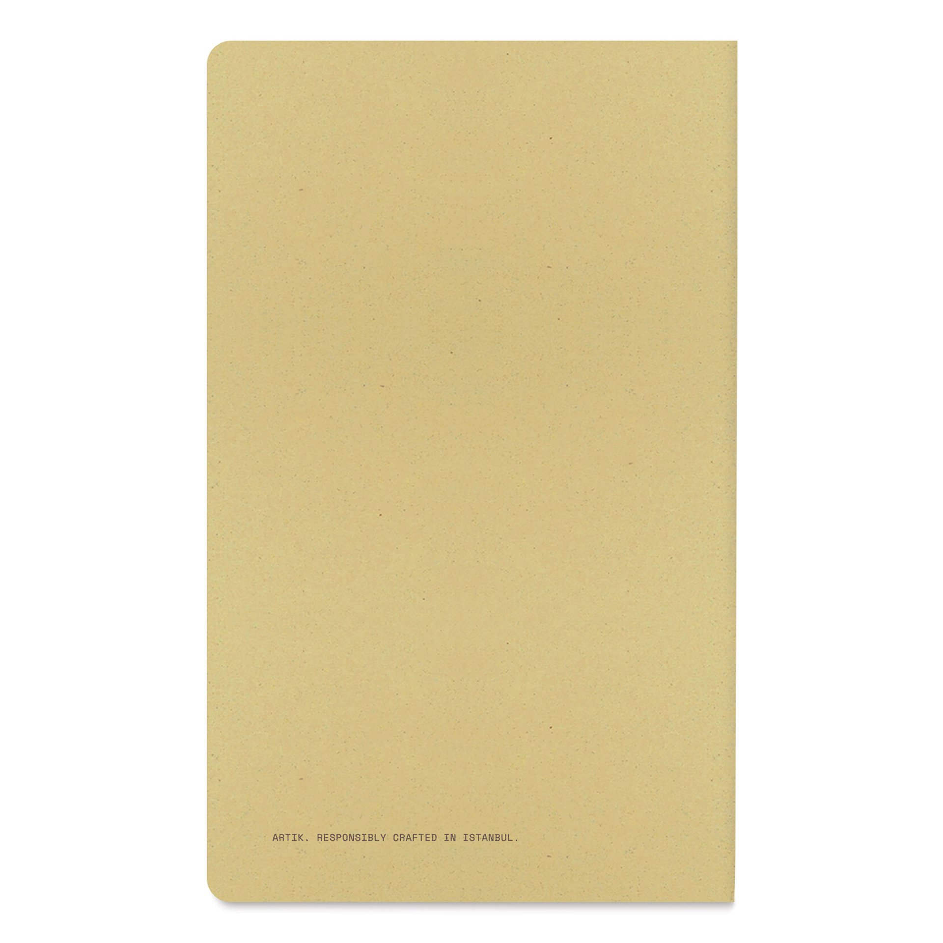 Artik Singer Sewn Notebook - Olive, 5" x 8-1/4", Blank, Pkg of 2, back cover
