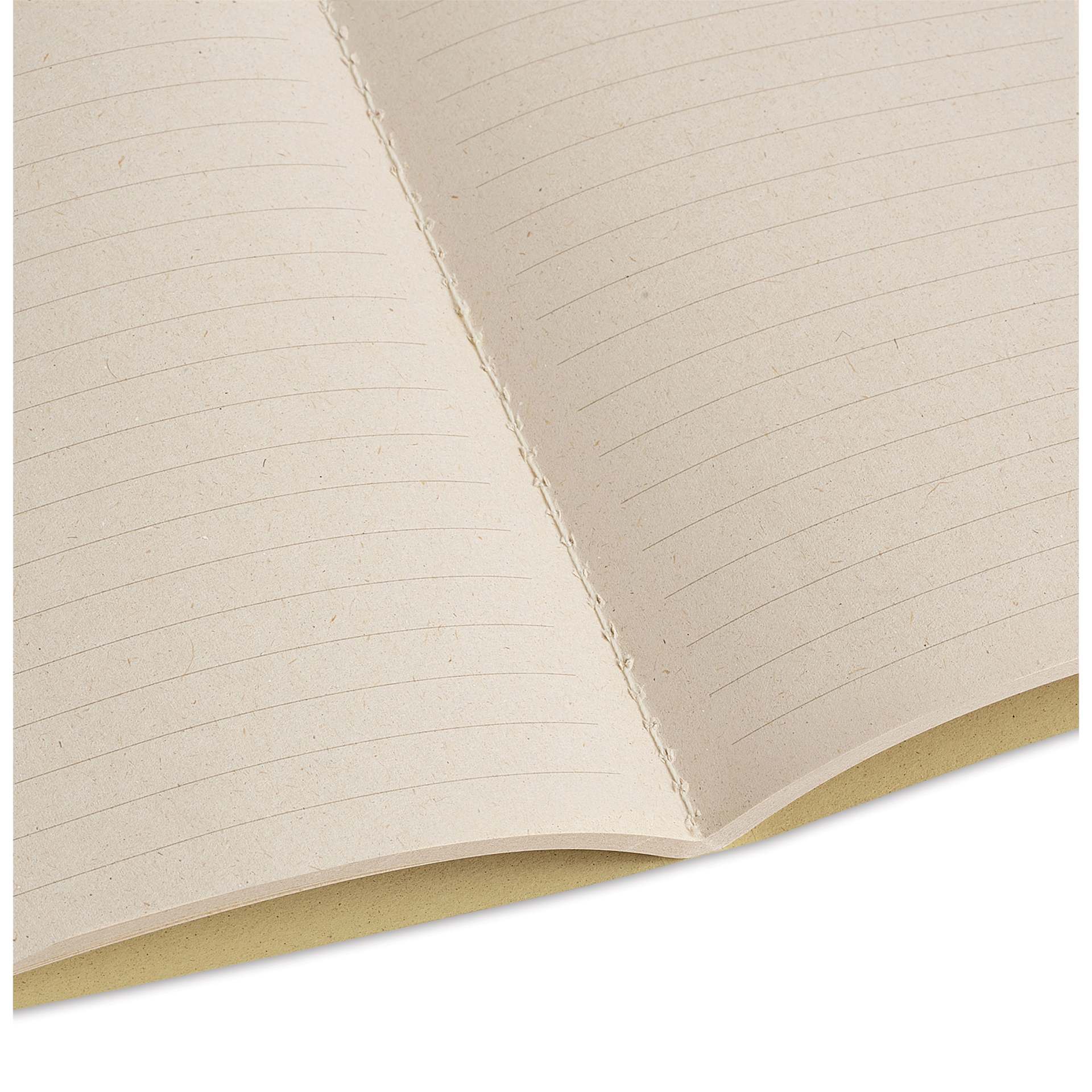Artik Singer Sewn Notebook - Olive, 3-1/2" x 5-1/2", Ruled, Pkg of 3, open