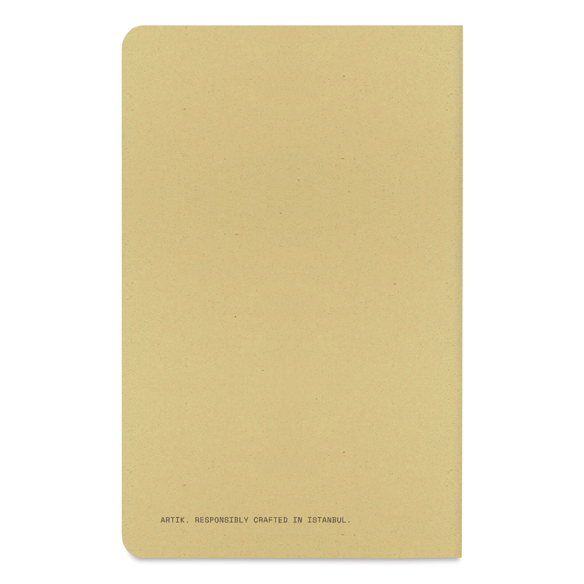 Artik Singer Sewn Notebook - Olive, 3-1/2" x 5-1/2", Ruled, Pkg of 3, back cover