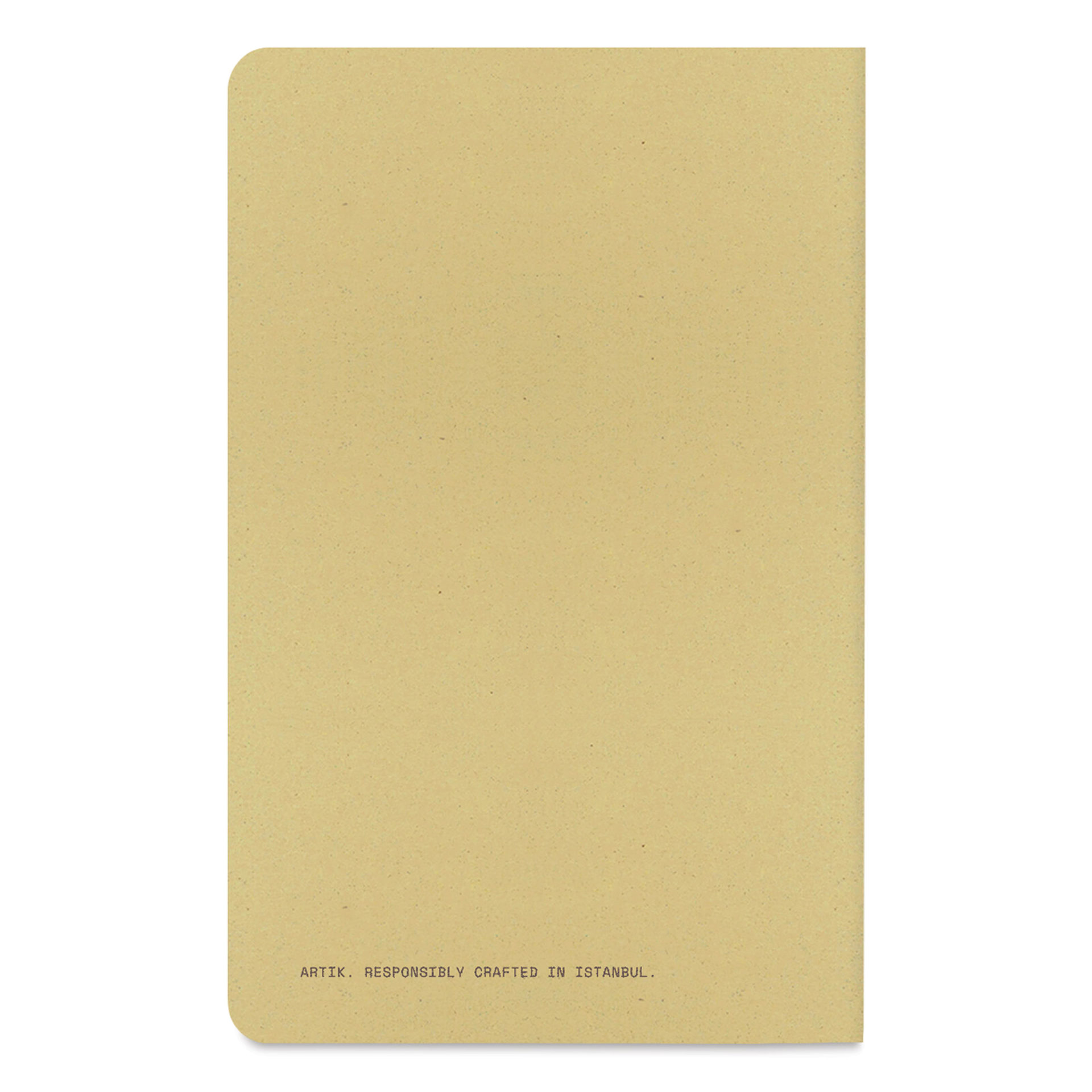 Artik Singer Sewn Notebook - Olive, 3-1/2" x 5-1/2", Dot Grid, Pkg of 3, back cover