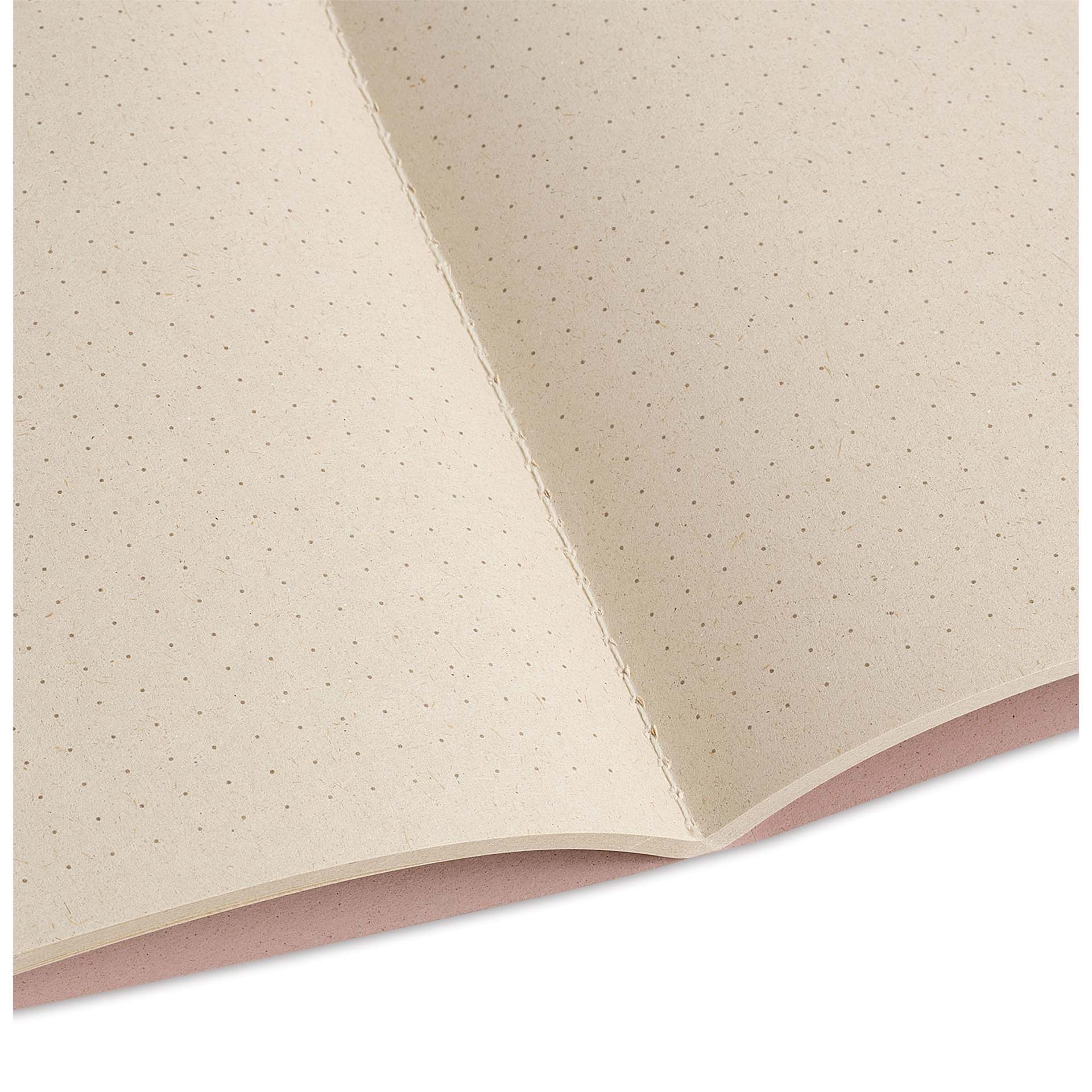 Artik Singer Sewn Notebook - Almond, 3-1/2" x 5-1/2", Dot Grid, Pkg of 3, open