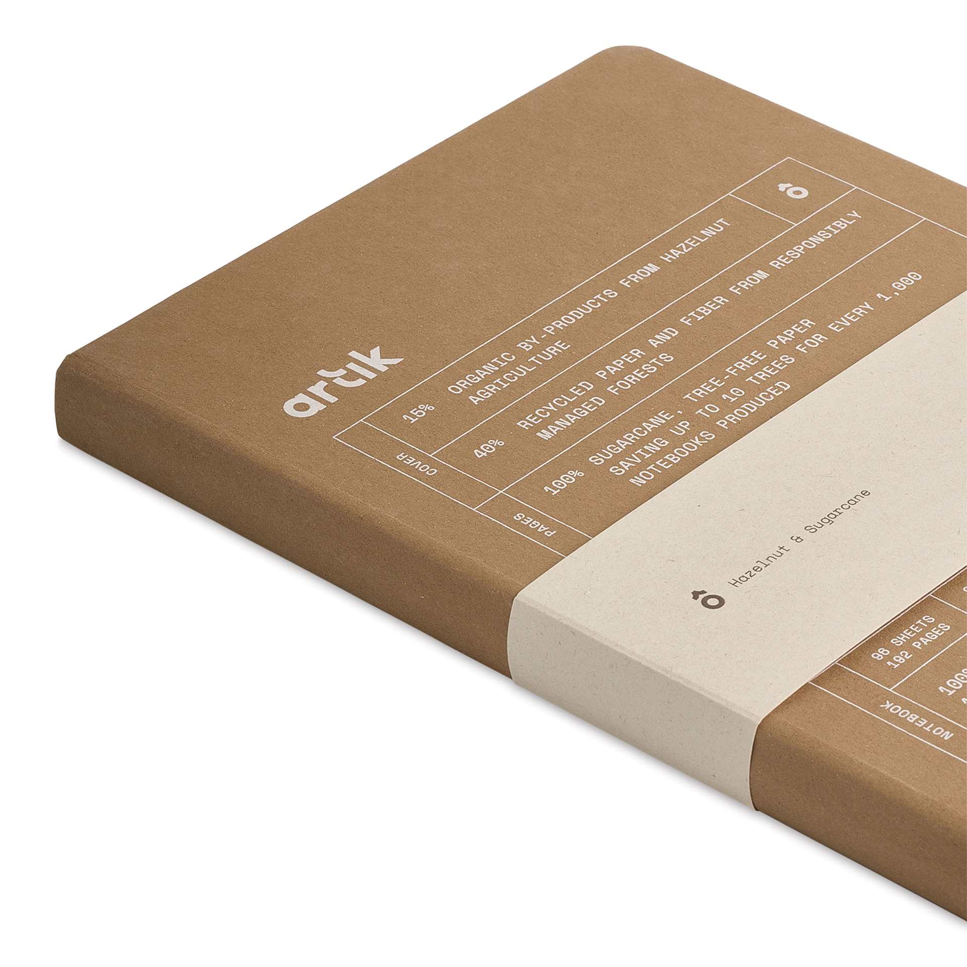 Artik Hardcover Notebook - Hazelnut, 5-3/4" x 8-1/4", Ruled