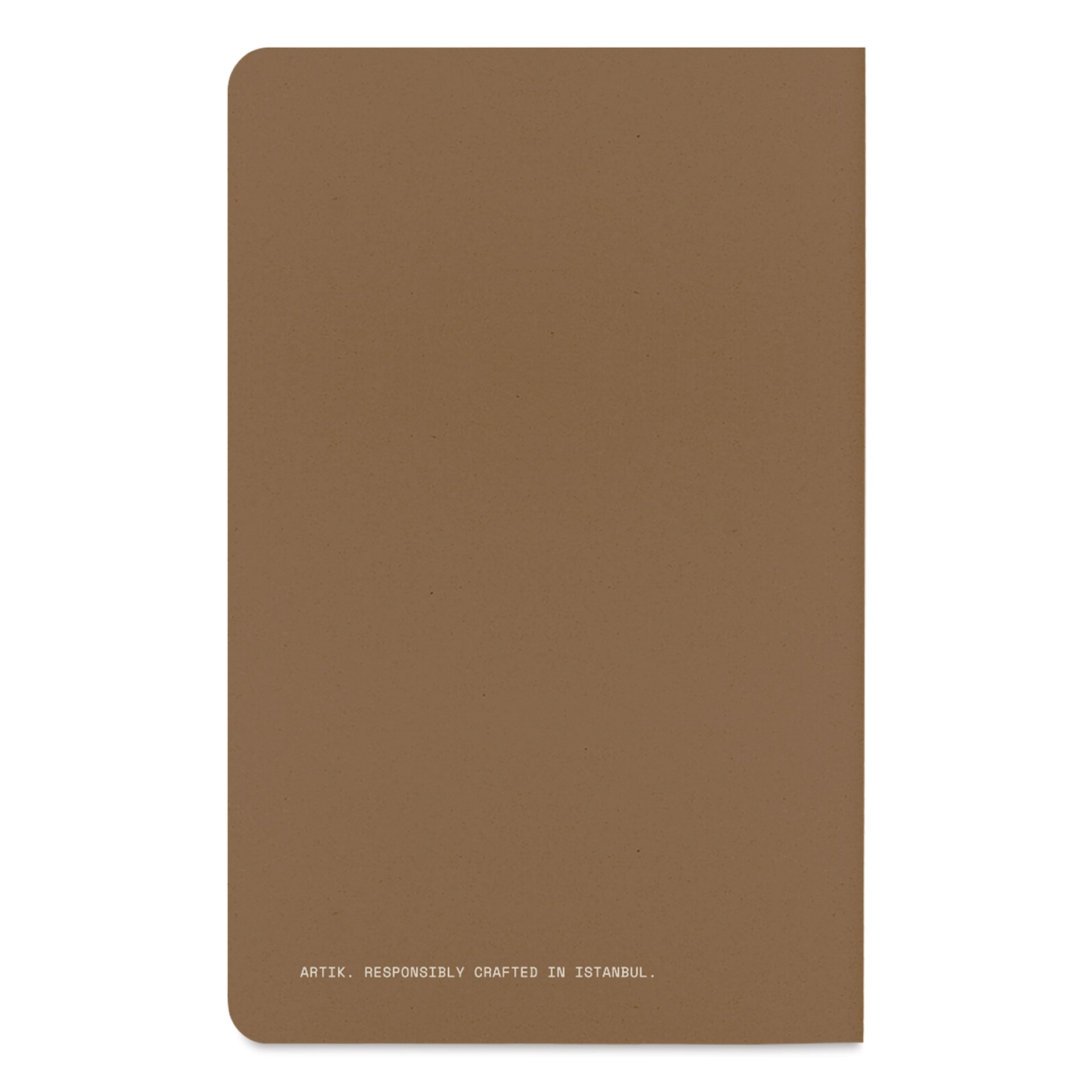 Artik Singer Sewn Notebook - Hazelnut, 3-1/2" x 5-1/2", Ruled, Pkg of 3, back cover